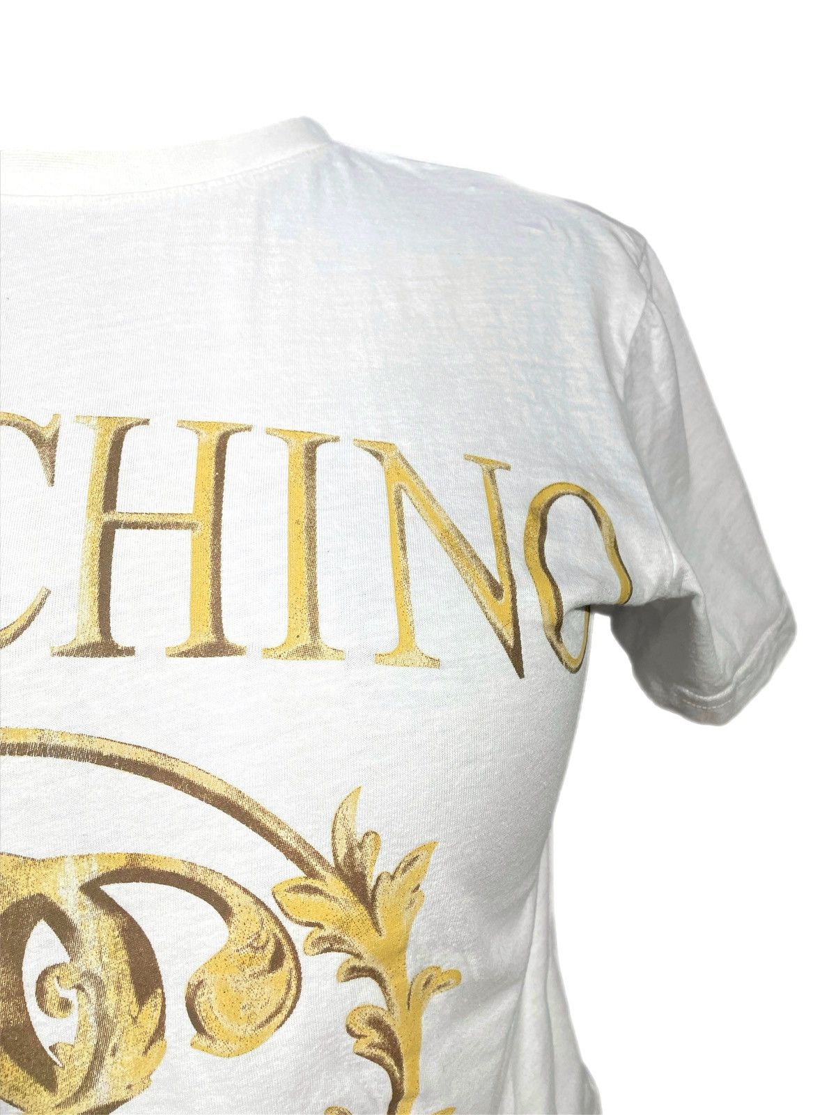 Designer × Moschino Moschino Couture Big Logo Women White T-Shirt Size M Size M / US 6-8 / IT 42-44 - 3 Thumbnail