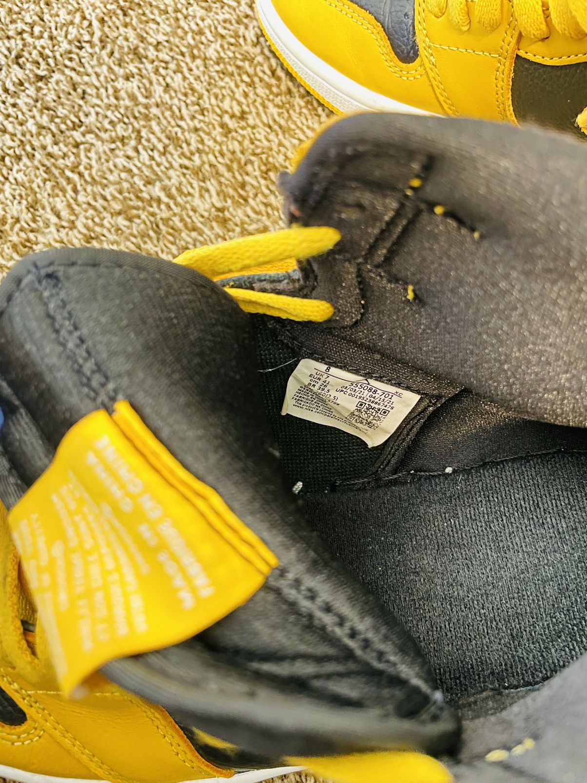Designer × Jordan Brand Size 8 - Jordan 1 Retro OG High Pollen Size US 8 / EU 41 - 5 Thumbnail