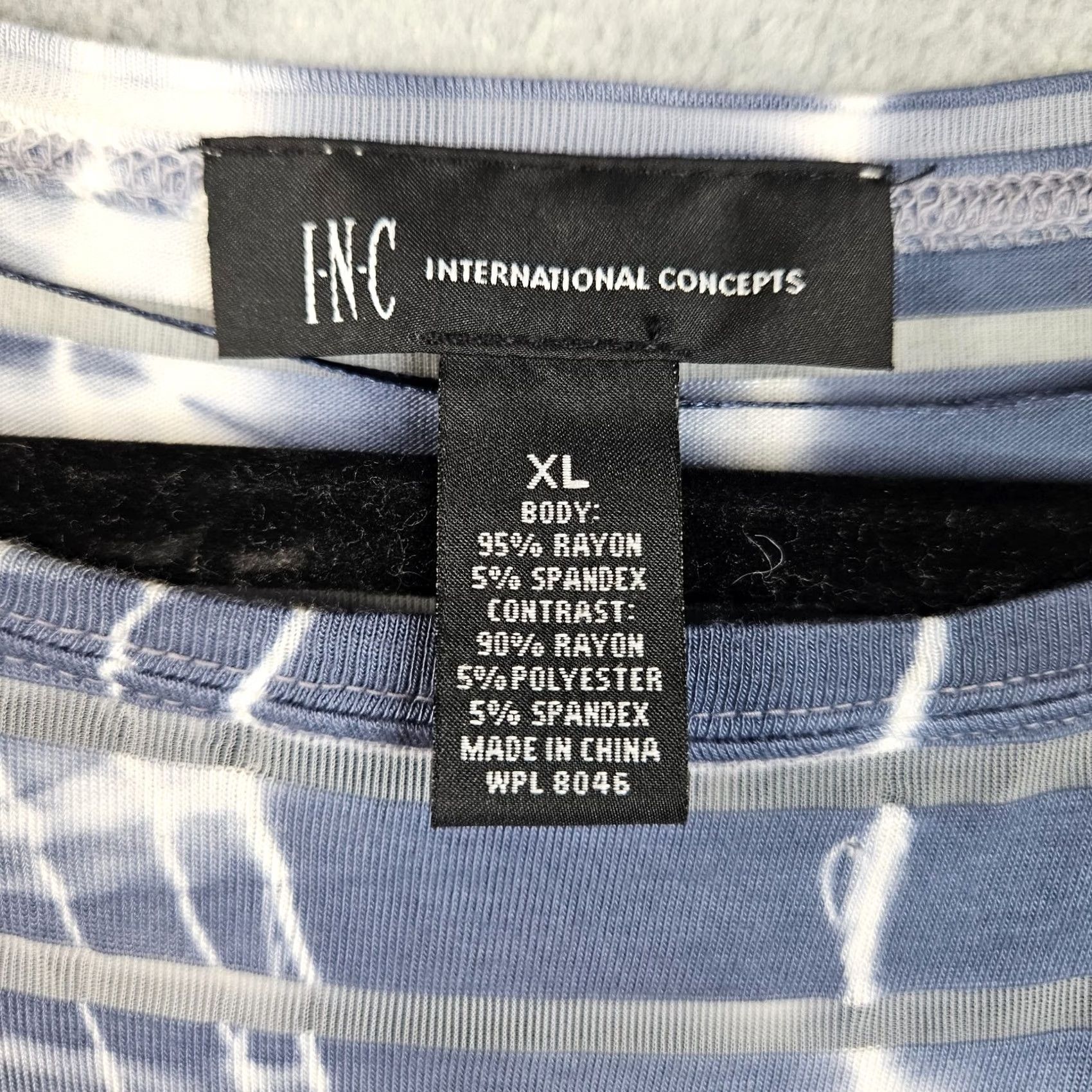 Vintage International Concepts Women's Stretch Knit Blue Tie Dye 3/4 Sleeve Top XL Size Shirt Casual Knit Top Womens Blue Tie Dye 3/4 Sleeve XL Size XL / US 12-14 / IT 48-50 - 7 Thumbnail