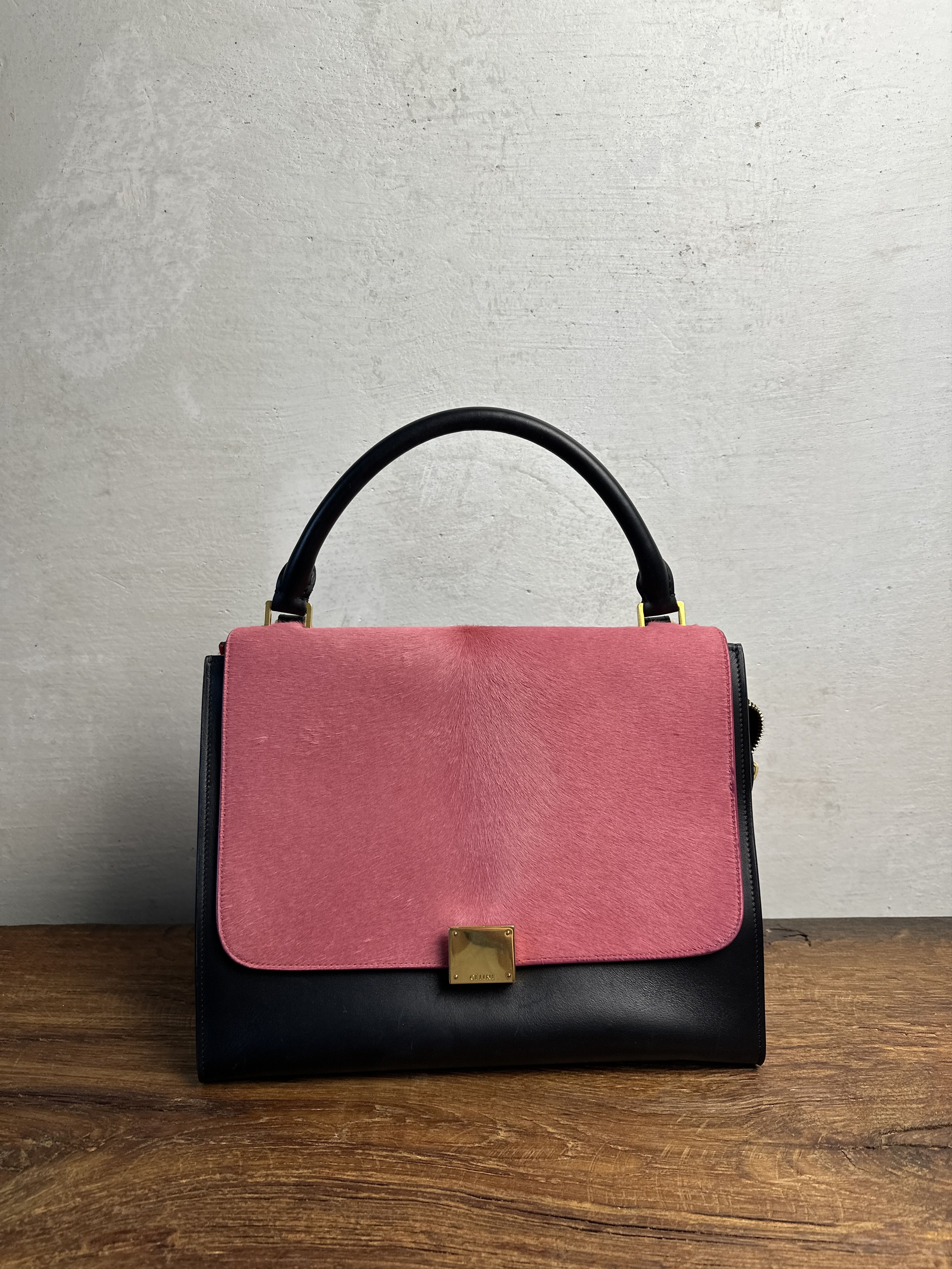 Celine Celine Trapeze Medium Ponyhair Tricolor Bag Size ONE SIZE - 3 Thumbnail