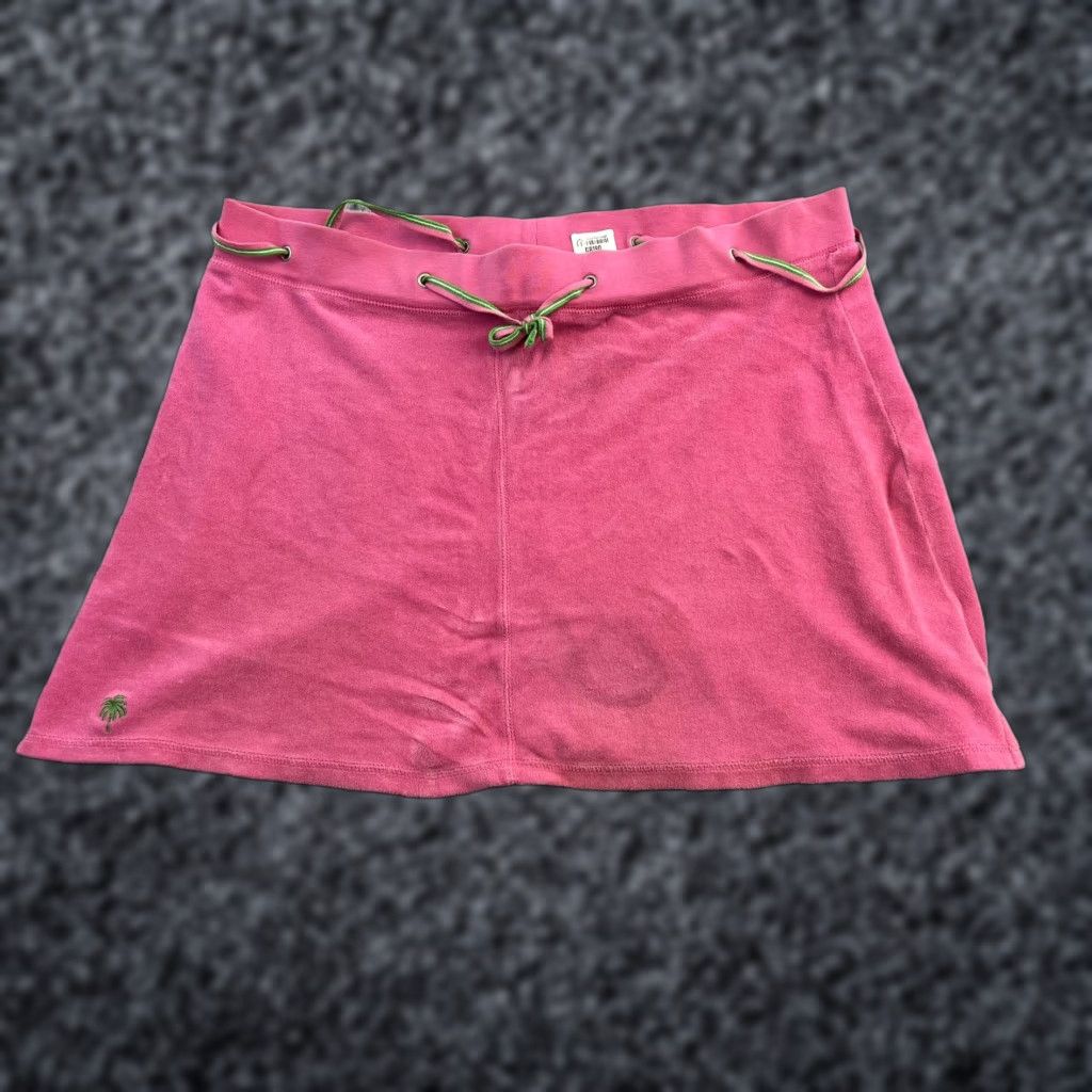 Lilly Pulitzer Lilly Pulitzer Skirt Womens Large Pink Drawstring Terrycloth Palm Tree Beachwear Skirt Size 36" / US 14 / IT 50 - 1 Thumbnail