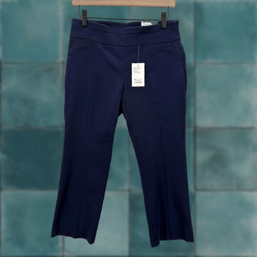 Croft & Barrow Croft & Barrow Pants Womens 4P Short Navy Effortless Stretch Bootcut Comfort NWT Size 27" / US 4 / IT 40 - 1 Thumbnail
