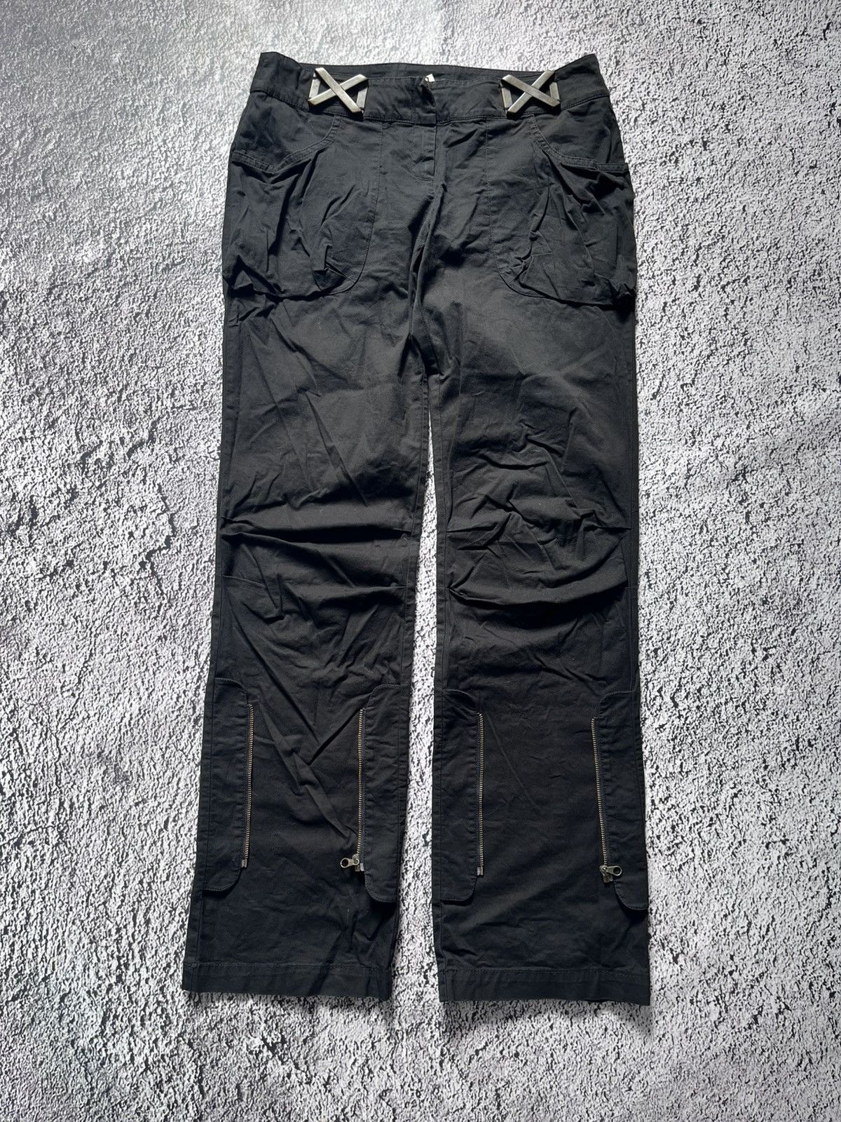 Vintage Italy Exte AvantGarde Zip Pants japanese
