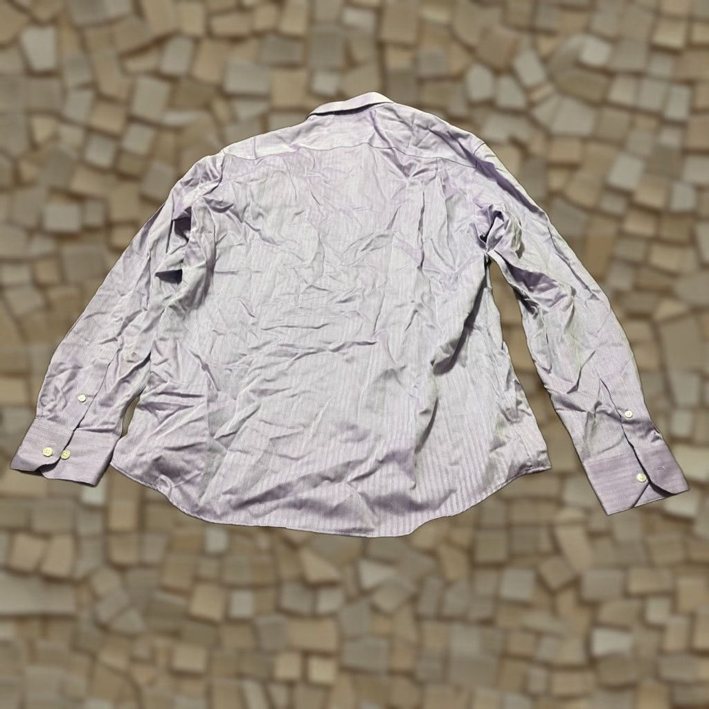 Liz Claiborne Claiborne Shirt Mens Size 17 36/37 Purple Button Up Slim Fit No Iron Shirt Size US XL / EU 56 / 4 - 1 Thumbnail