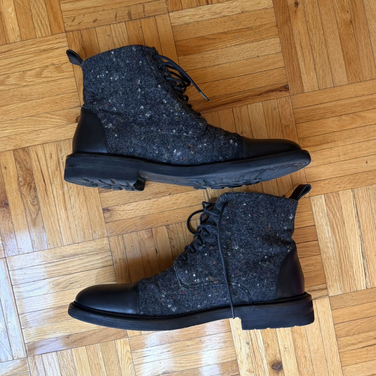 TAFT Taft Men Black Leather Gray Starry Night Men Boots US 10 Size US 10 / EU 43 - 3 Thumbnail