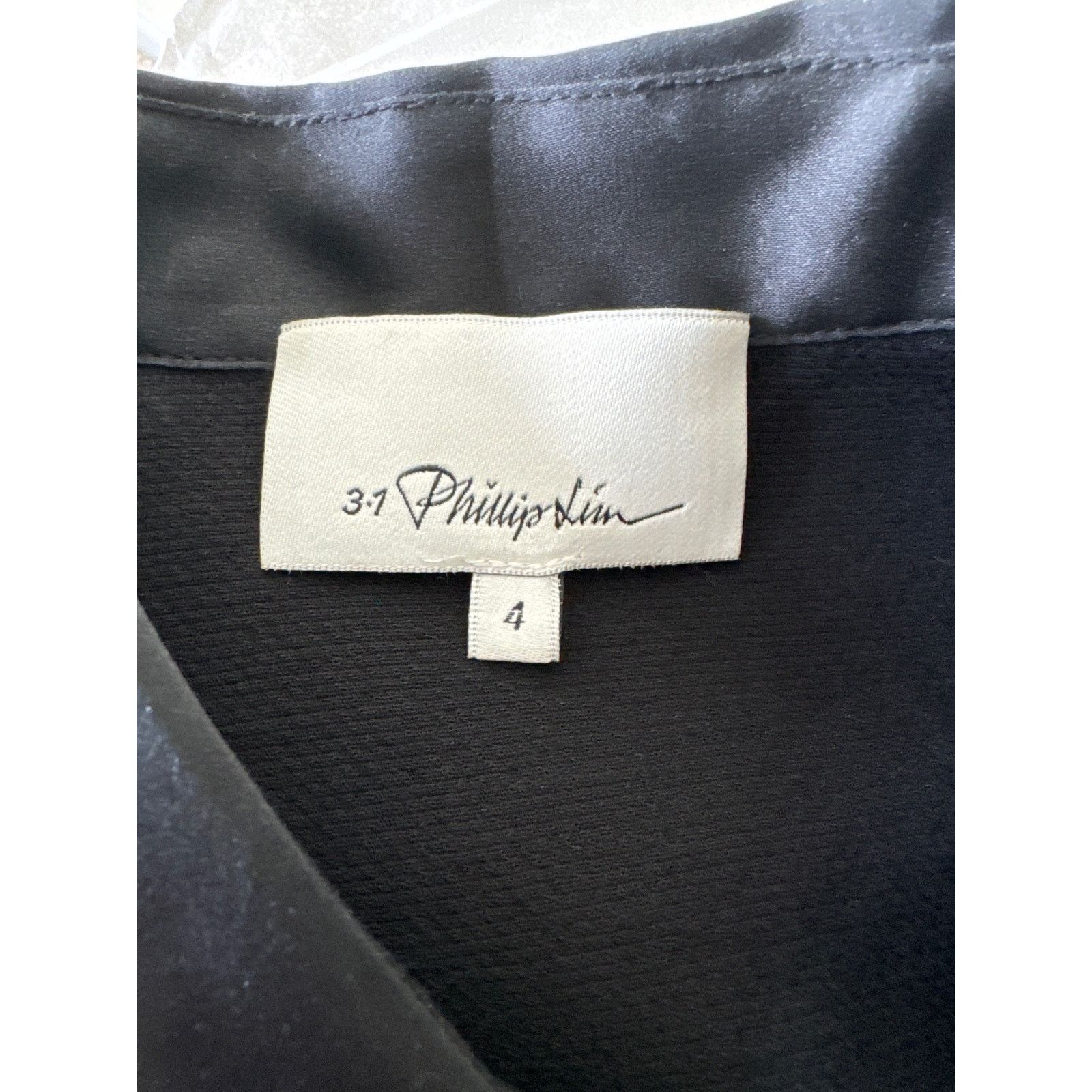 3.1 Phillip Lim 3.1 Phillip Lim Line Silk Collared Sleeveless Mini Dress Size S / US 4 / IT 40 - 4 Thumbnail