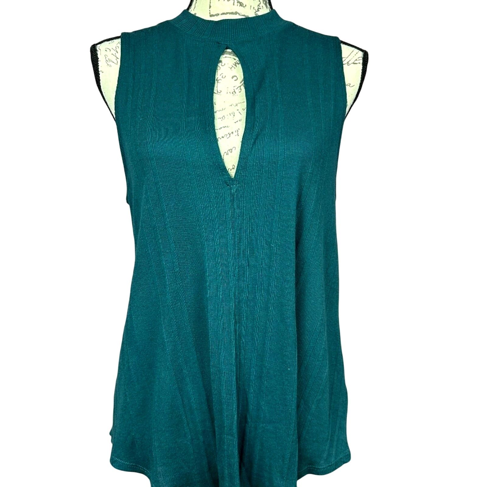 Free People Free People Womens Faye Ribbed Tank Top Turquoise size S Size S / US 4 / IT 40 - 5 Thumbnail
