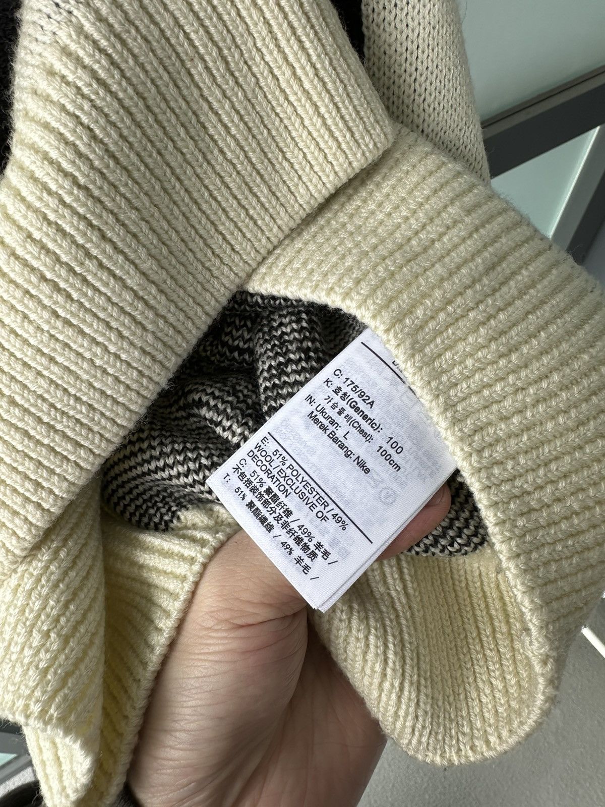 Nike × Stussy NIKE X STUSSY KNIT SWEATER ICON NATURAL Size US L / EU 52-54 / 3 - 4 Thumbnail