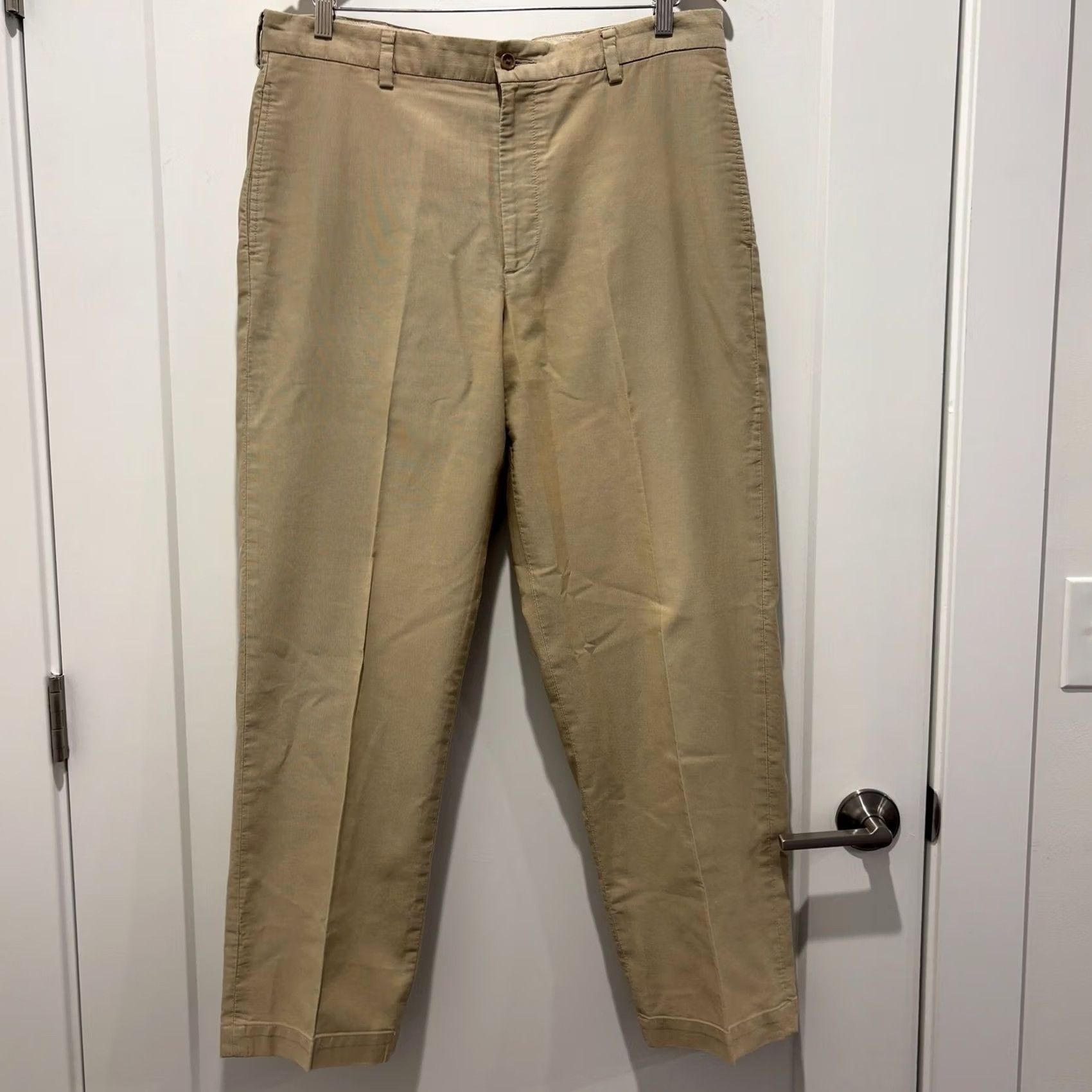 Brooks Brothers Brooks Brothers Hudson Chino Pants Mens 36x30 Khaki Tan 100% Cotton Size US 36 / EU 52 - 2 Thumbnail