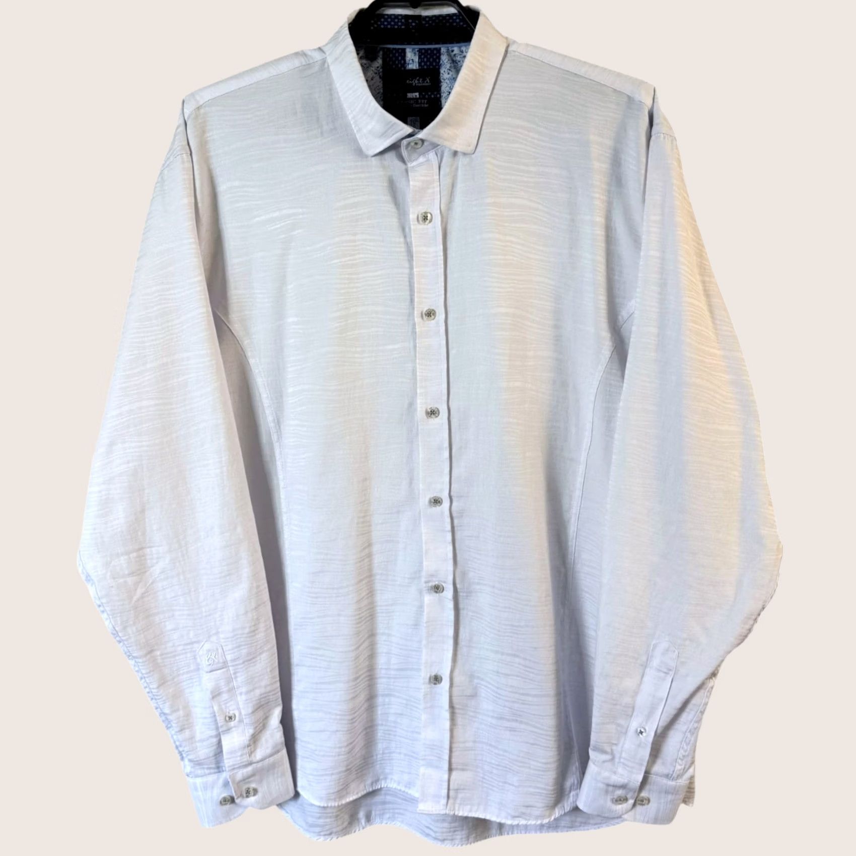 Eight X Buckle Eight X Hidden Button Down Long-Sleeve Shirt White Men XXL Classic-Fit Size US XXL / EU 58 / 5 - 1 Thumbnail