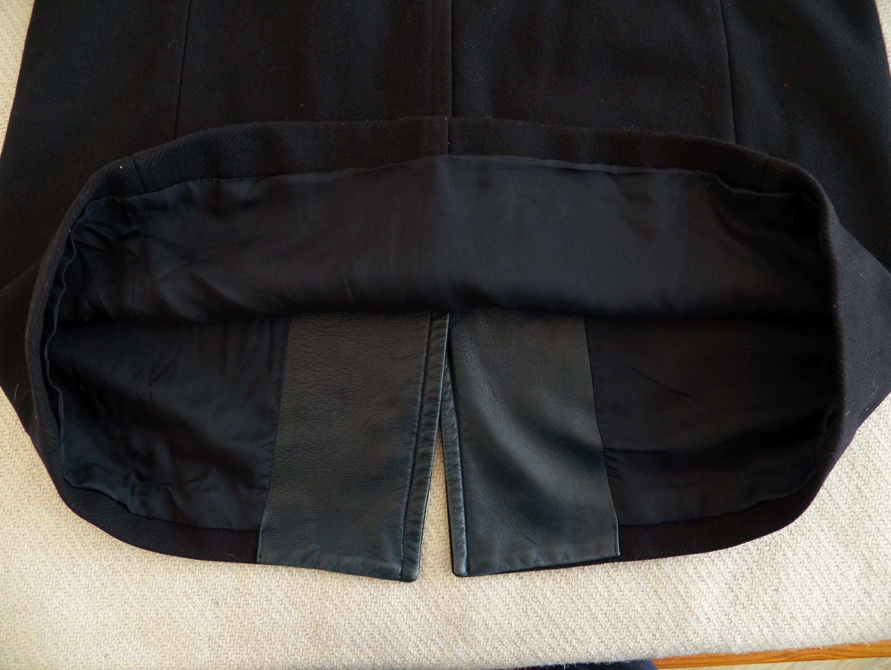 Anya Hindmarch Anya Hindmarch Designer Coat Overcoat Wool Leather Trim Size M / US 6-8 / IT 42-44 - 11 Thumbnail