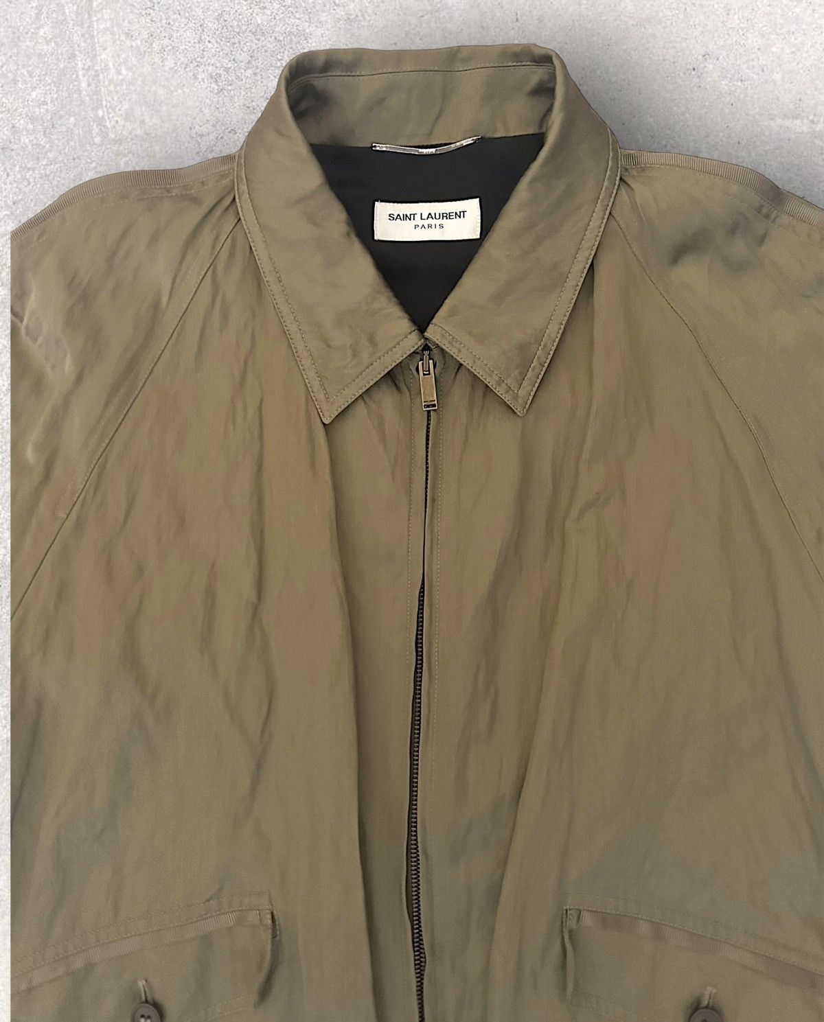 Saint Laurent Paris Saint Laurent Crinkled Satin Jacket Size US M / EU 48-50 / 2 - 2 Thumbnail