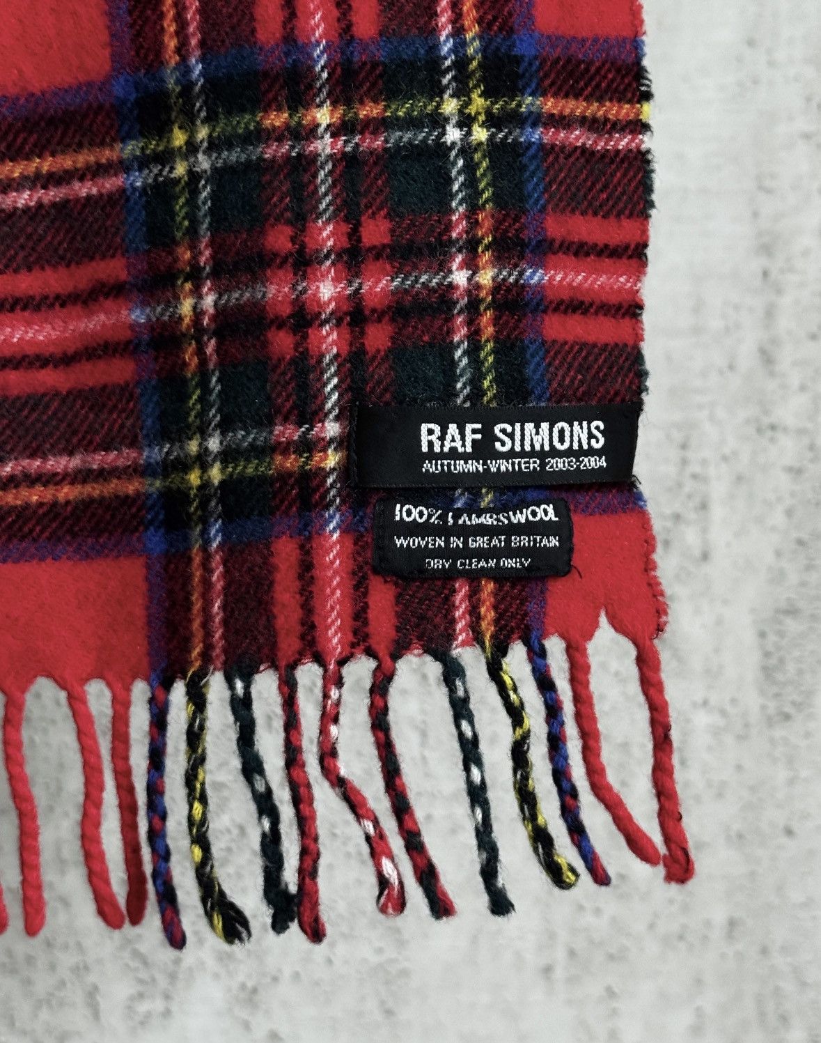 Raf Simons Raf Simons Royal Stewart Tartan Lambswool Scarf AW03 Size ONE SIZE - 5 Thumbnail