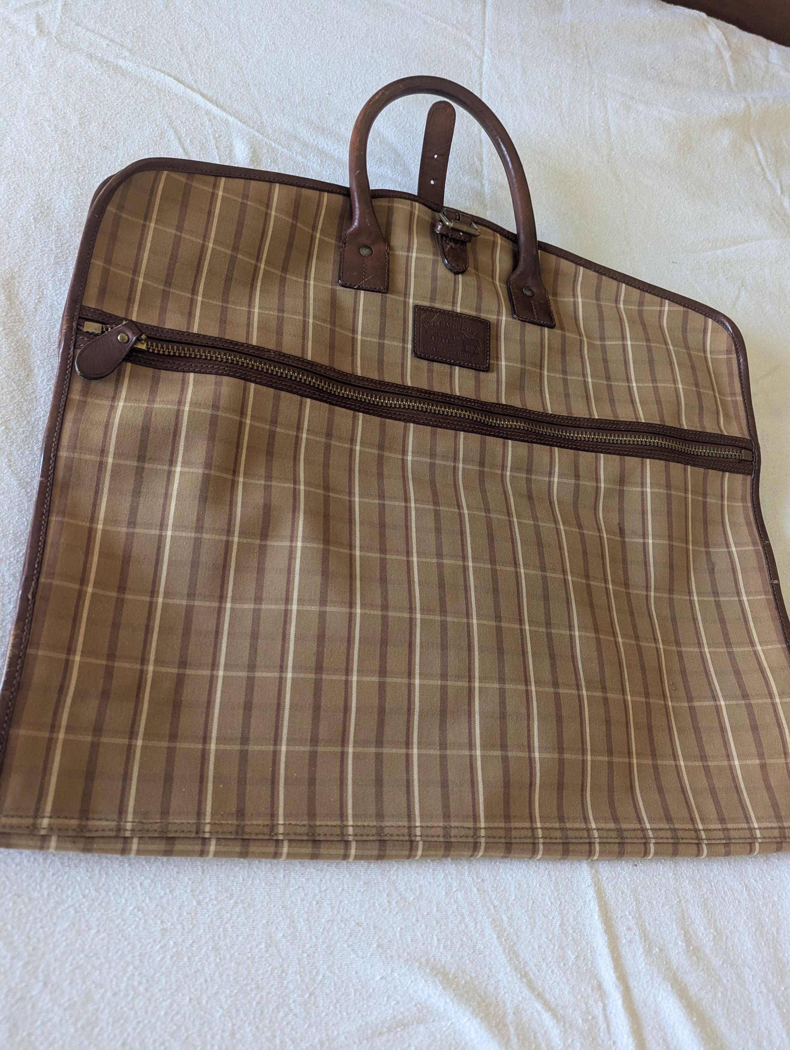 Ralph Lauren Vintage Ralph Lauren plaid with Leather Trim Bag Size ONE SIZE - 1 Thumbnail