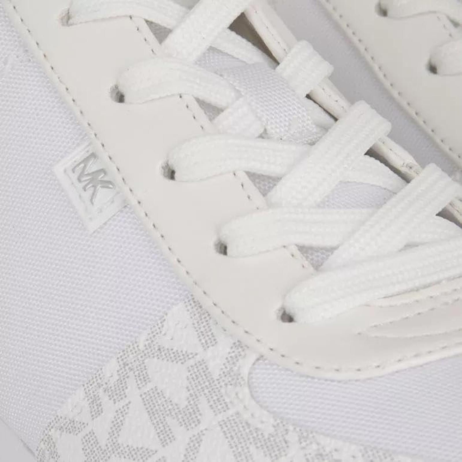 Michael Kors Michael Kors Monique Trainer Bright White Silver 9.5 M NEW Size US 9.5 / IT 39.5 - 3 Thumbnail