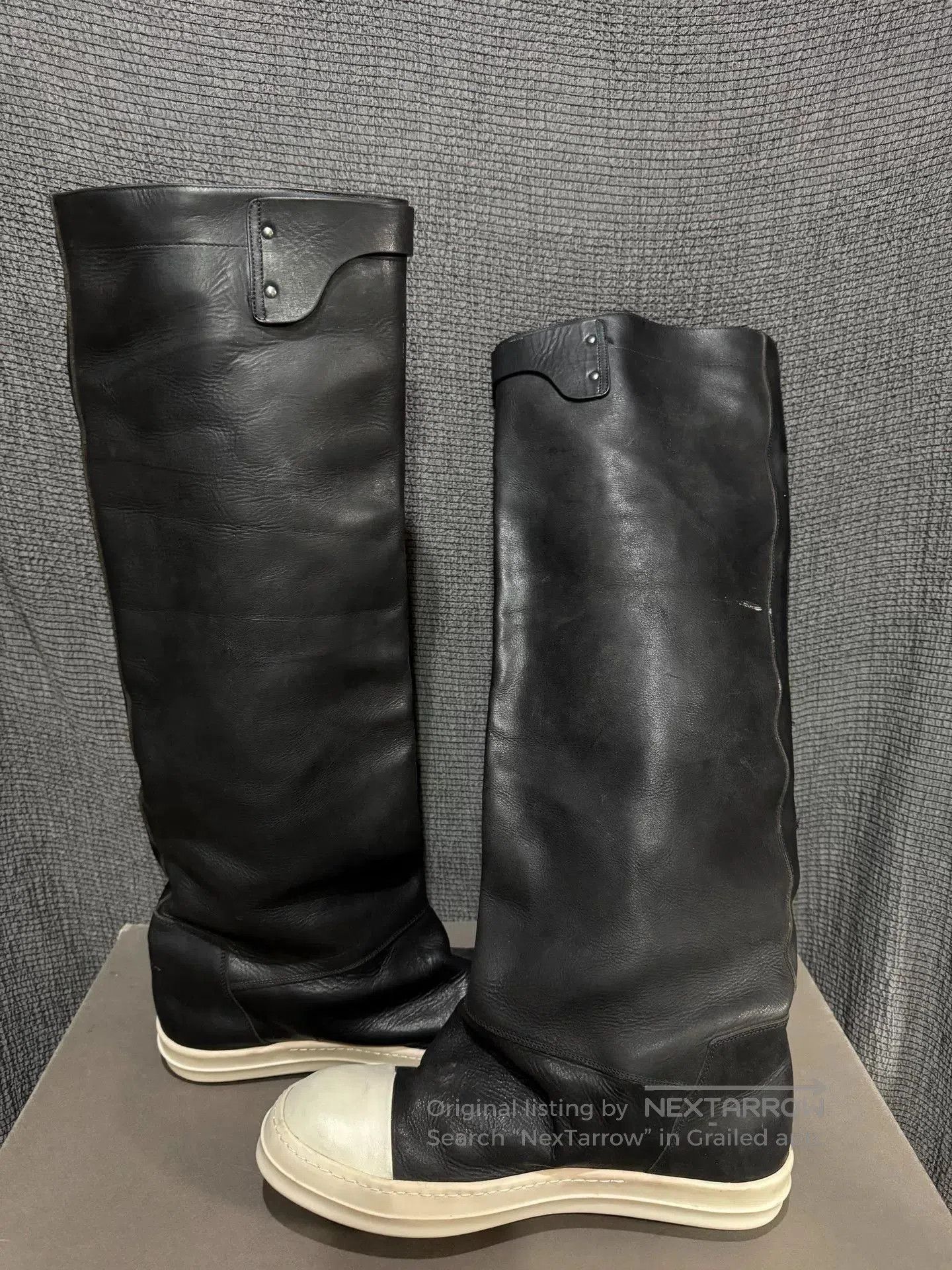 Rick Owens black leather ankle boots from Rick Owens. Size US 10 / EU 43 - 3 Thumbnail