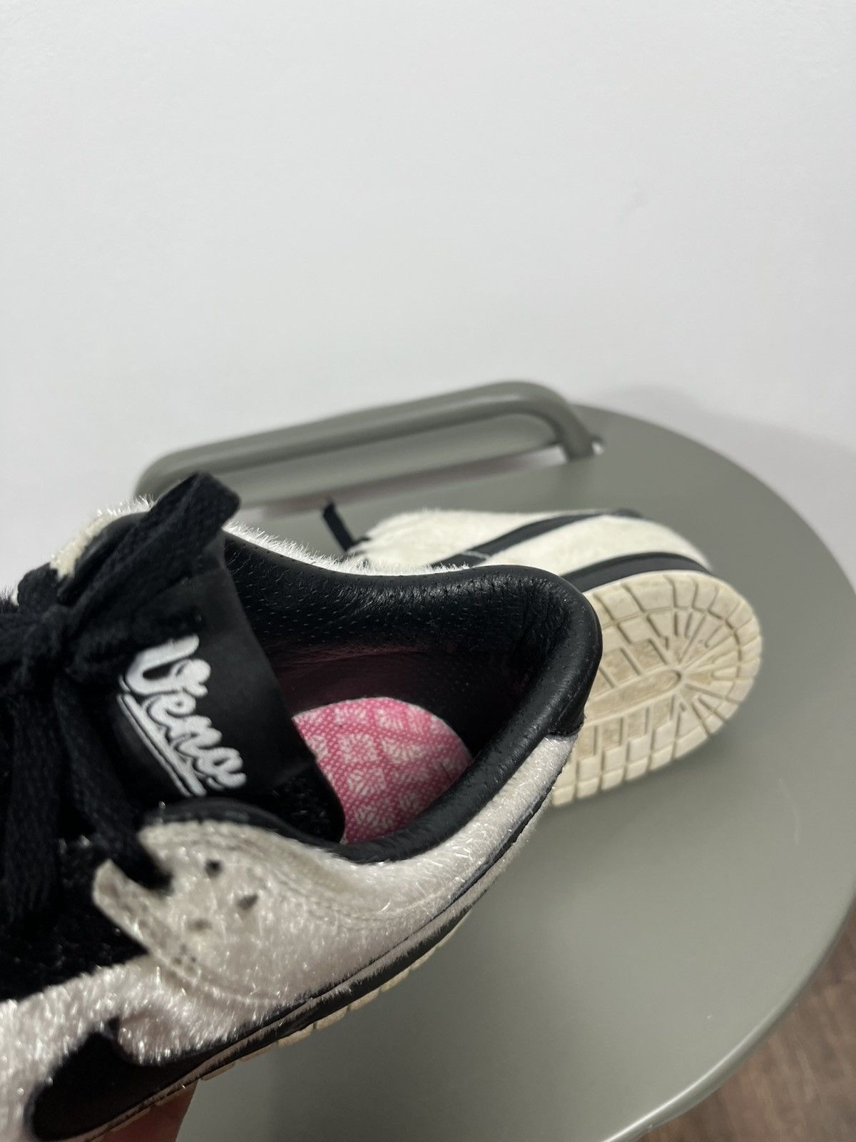 Nike Nike Dunk Low Panda Pigeon Black White Hairy Suede Sneakers Size US 6.5 / IT 36.5 - 16 Thumbnail
