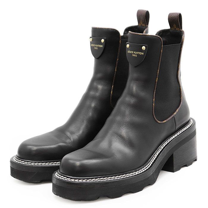 Louis Vuitton Louis Vuitton Louis Vuitton LV Bobourg Line Leather Boots Leather Shoes DUTY FREE for USA Size ONE SIZE - 1 Thumbnail