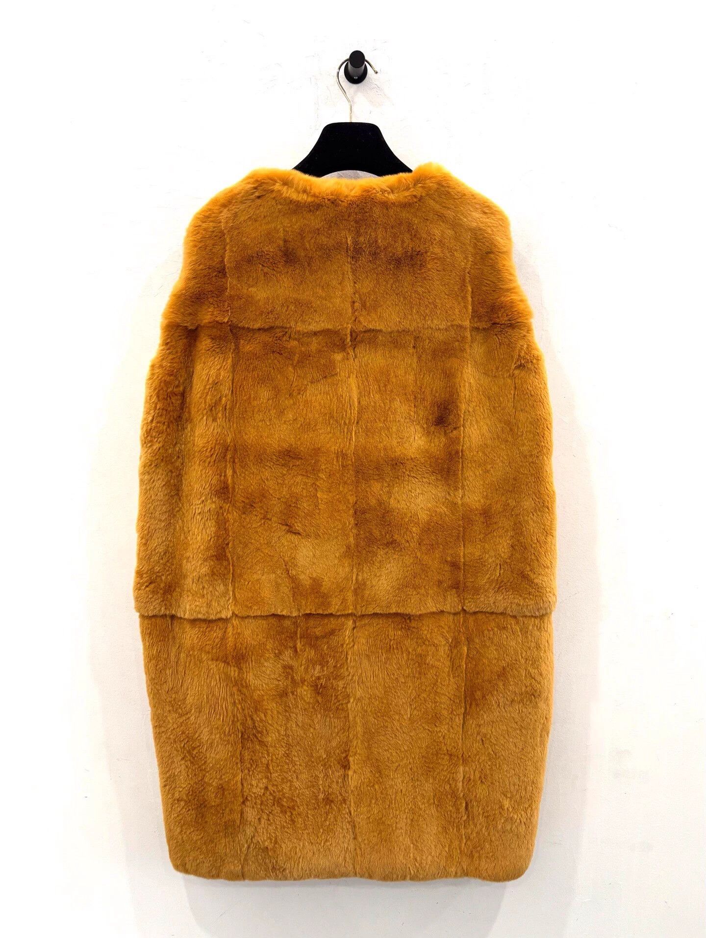 Marni Marni Women's New Brown Rabbit Fur Long Vest 40 Size M / US 6-8 / IT 42-44 - 2 Thumbnail