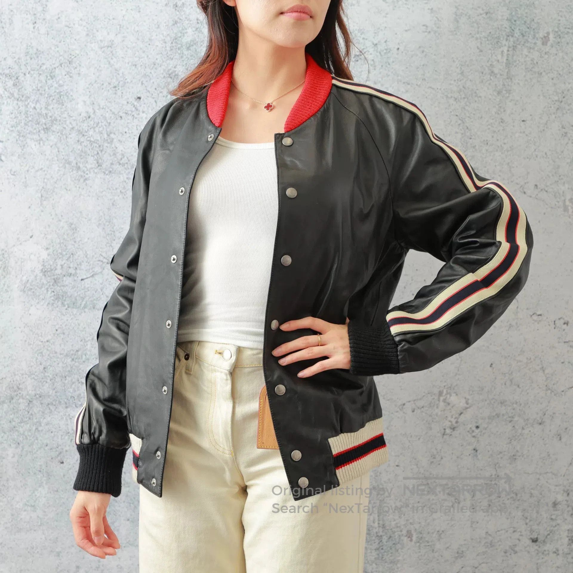 Gucci Gucci Black Sheepskin Round Neck Button Jacket. Size L / US 10 / IT 46 - 6 Thumbnail