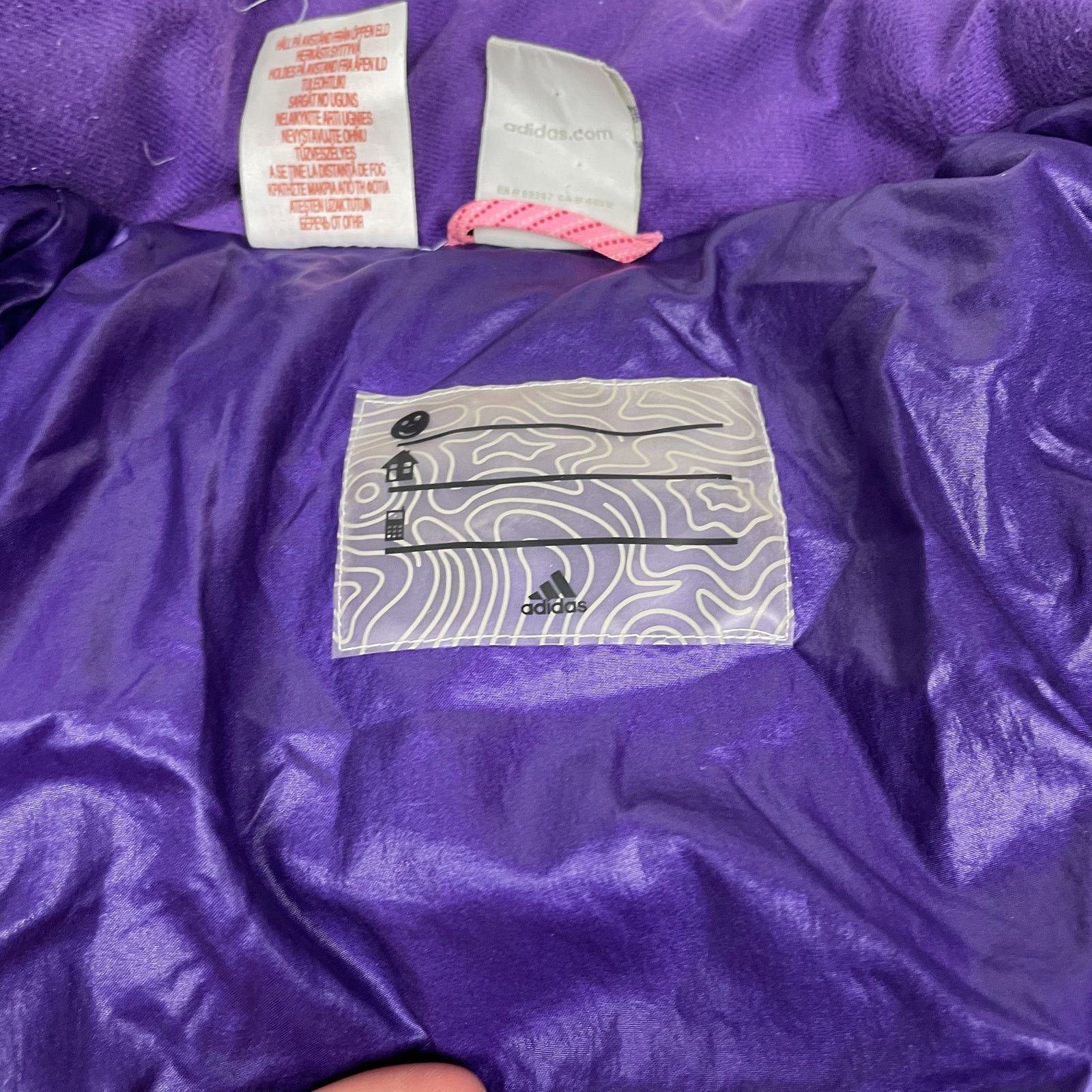 Adidas × Vintage Adidas Purple Long Sleeve Full Zip Puffer Jacket Medium Size M / US 6-8 / IT 42-44 - 12 Thumbnail
