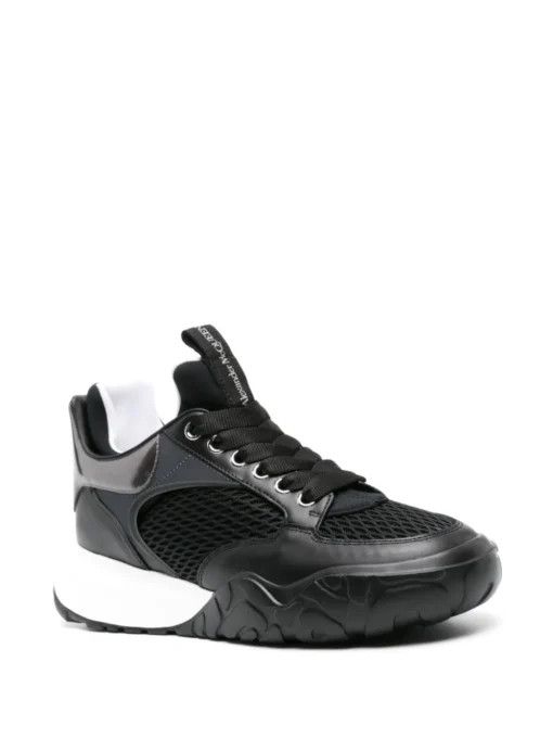 Alexander McQueen o1w1db10725 Sneake Fabris Rubb Sneaker in Black Size US 10.5 / EU 43-44 - 3 Thumbnail