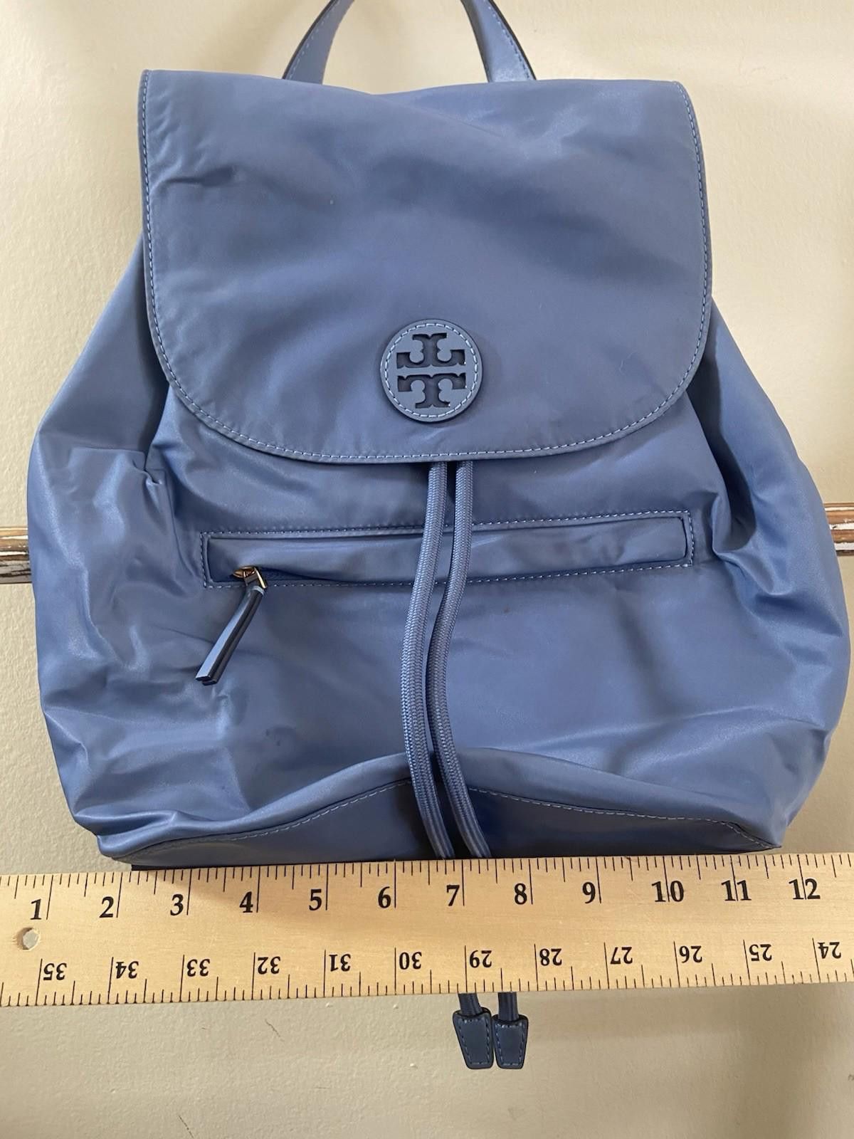Other Tory Burch Virginia Nylon Leather Drawstring Flap Backpack Size ONE SIZE - 6 Thumbnail