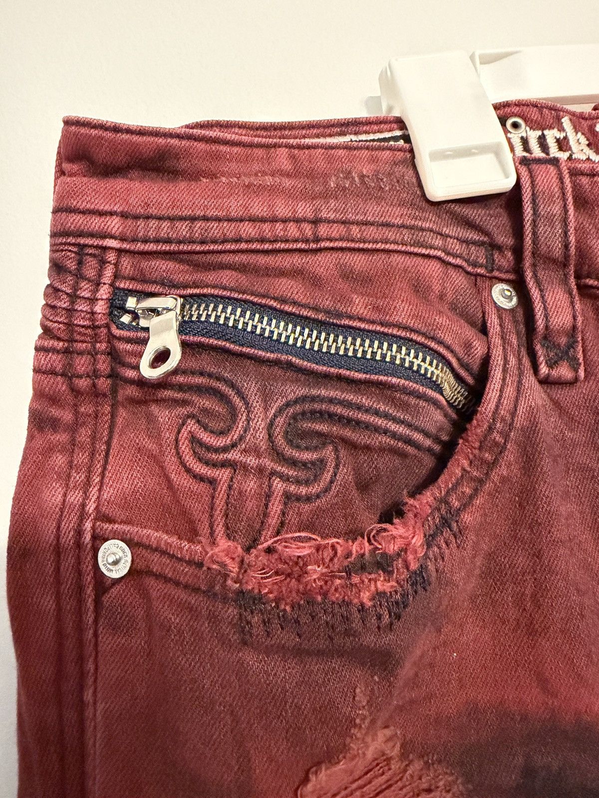 Rock Revival Men’s Rock Revival Moto Jeans-Red Size US 32 / EU 48 - 6 Thumbnail
