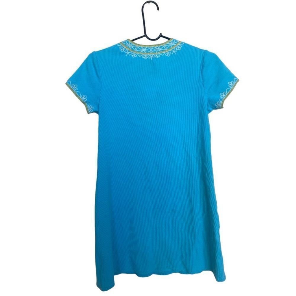 Other Moda International Blue Embroidered Swim Cover-Up Tunic – Wo Size M / US 6-8 / IT 42-44 - 3 Thumbnail