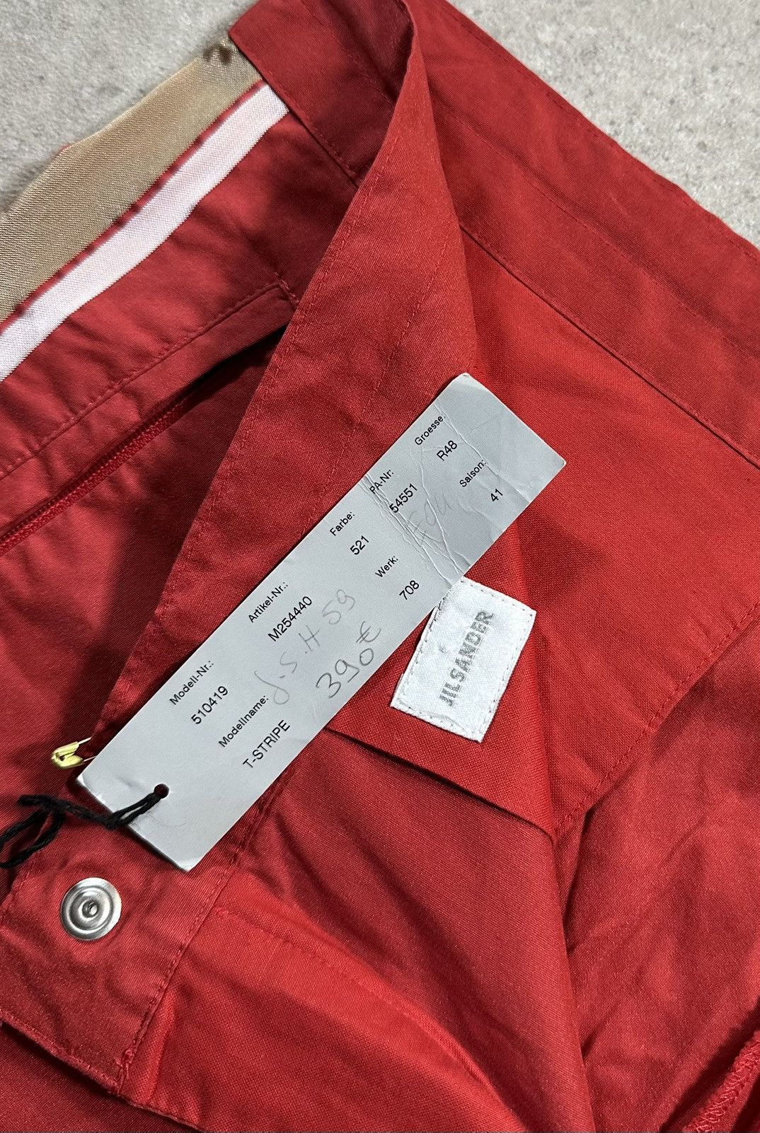 Jil Sander Jil Sander Archive T-Stripe Pants Red Side Stripe 36 Size US 36 / EU 52 - 3 Thumbnail