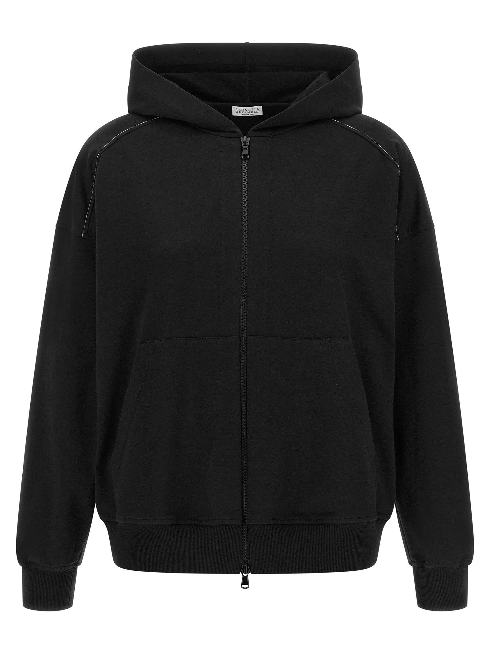 Brunello Cucinelli 'Shiny Trims' Hoodie Size M / US 6-8 / IT 42-44 - 1 Thumbnail