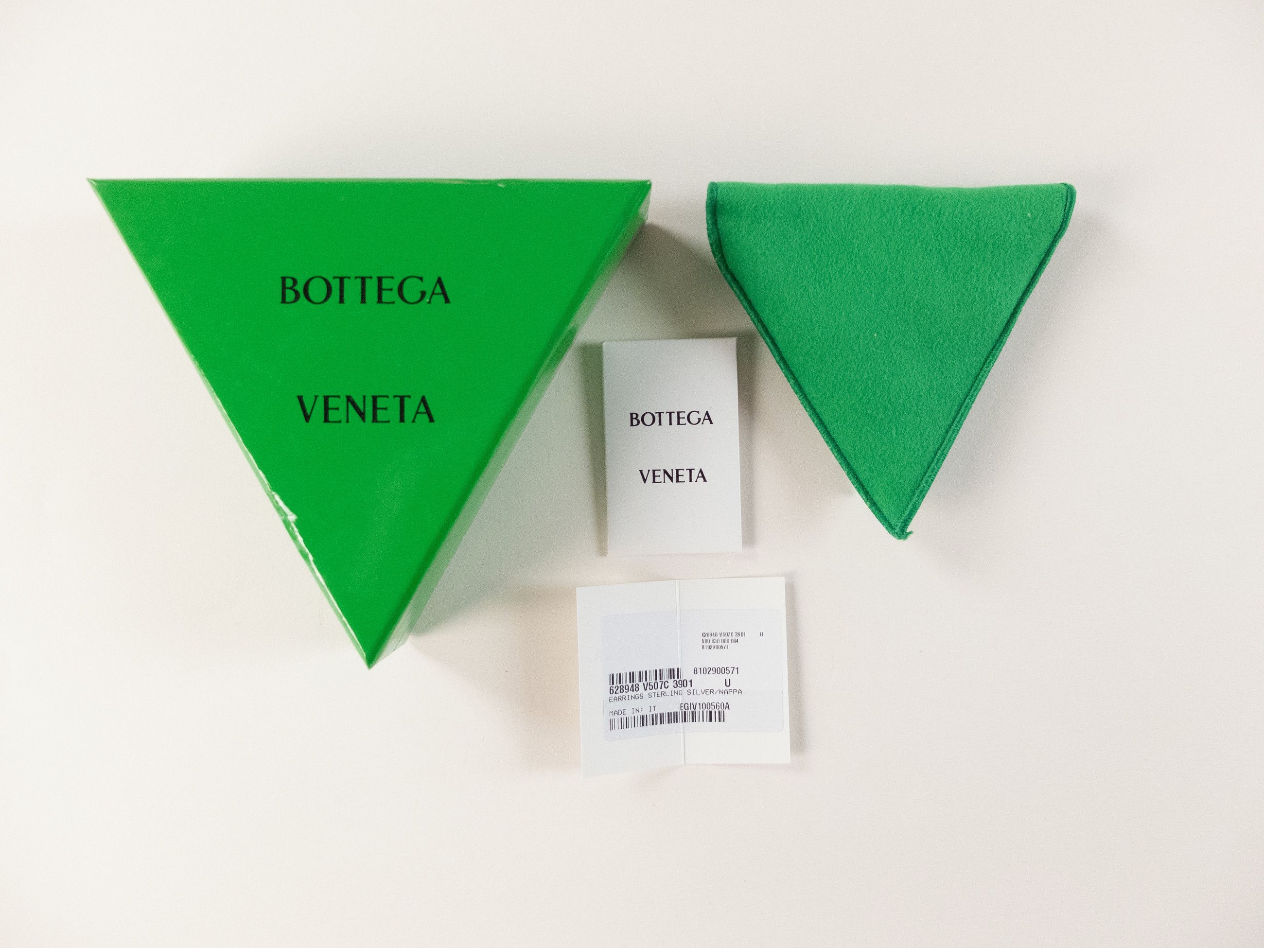 Bottega Veneta BOTTEGA VENETA Twist circle blue leather silver earrings q Size ONE SIZE - 6 Thumbnail
