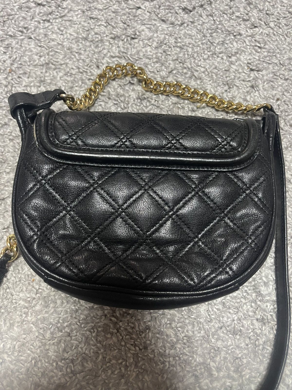 Marc Jacobs Marc Jacobs vintage black leather quitled gold small bag Size ONE SIZE - 3 Thumbnail