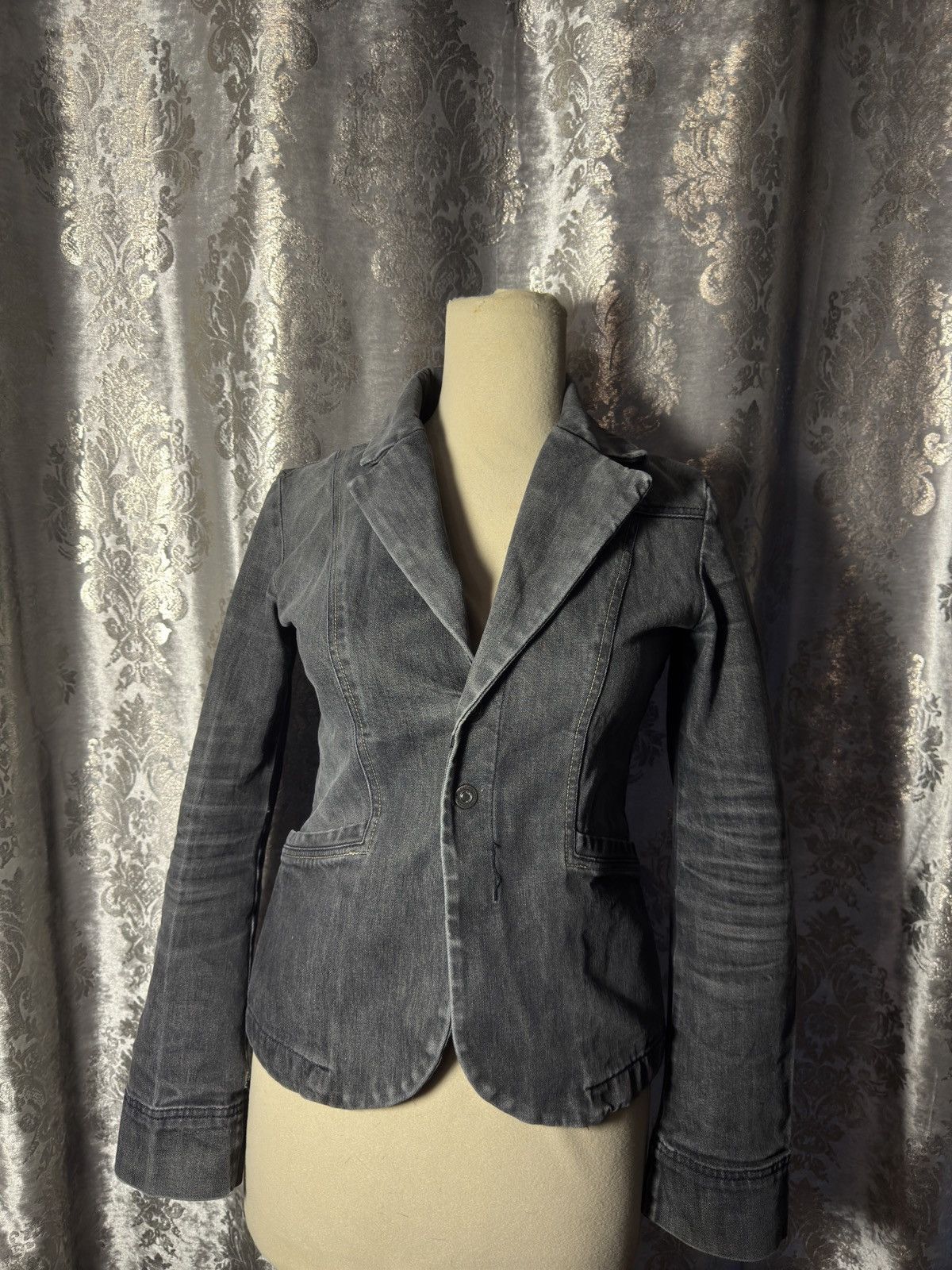 Diesel × Vintage grey vintage diesel blazer washed style jacket Size M / US 6-8 / IT 42-44 - 3 Thumbnail