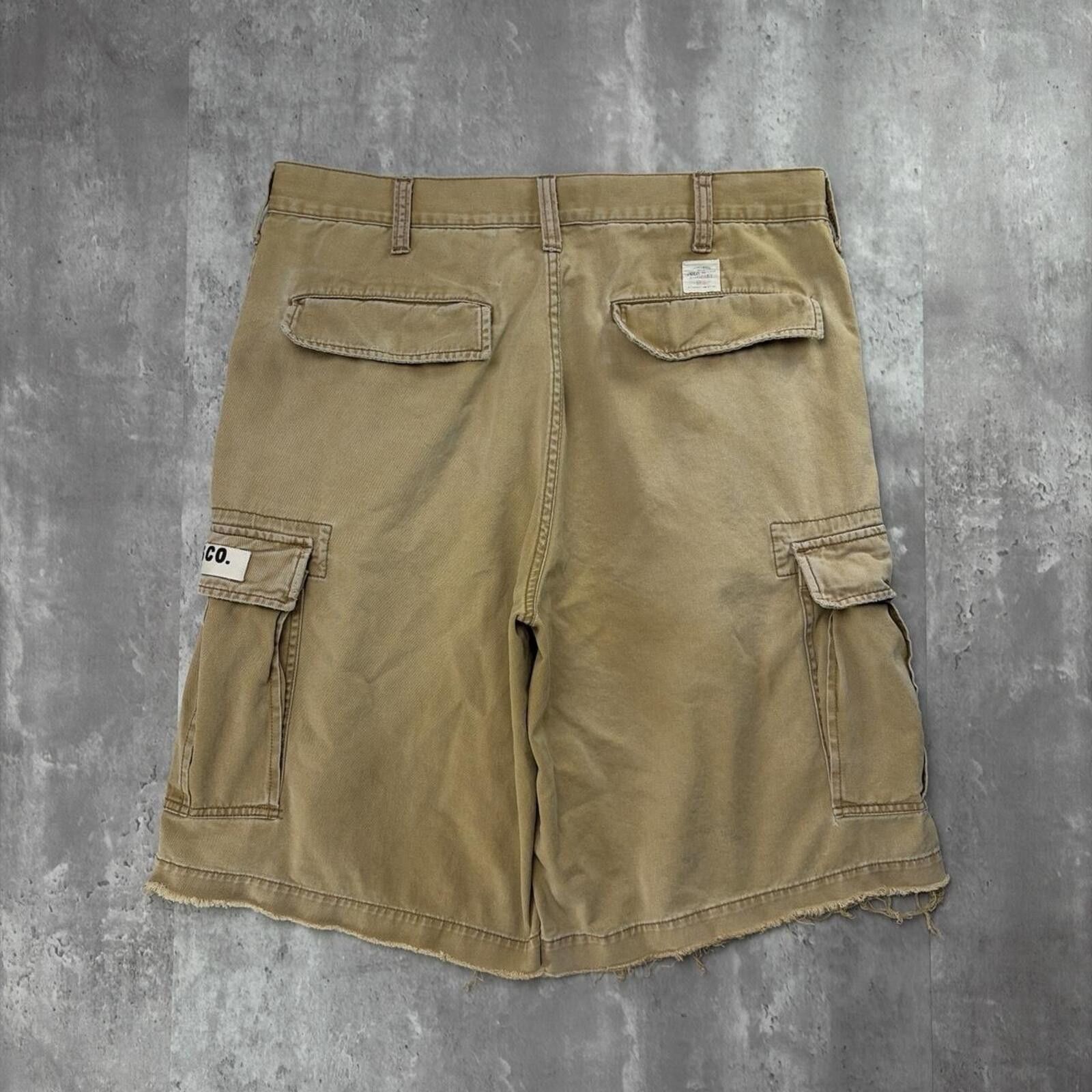 Polo Ralph Lauren Y2K Tan Polo Jeans Company Grunge Baggy Skater Cargo Shorts Size US 36 / EU 52 - 1 Thumbnail