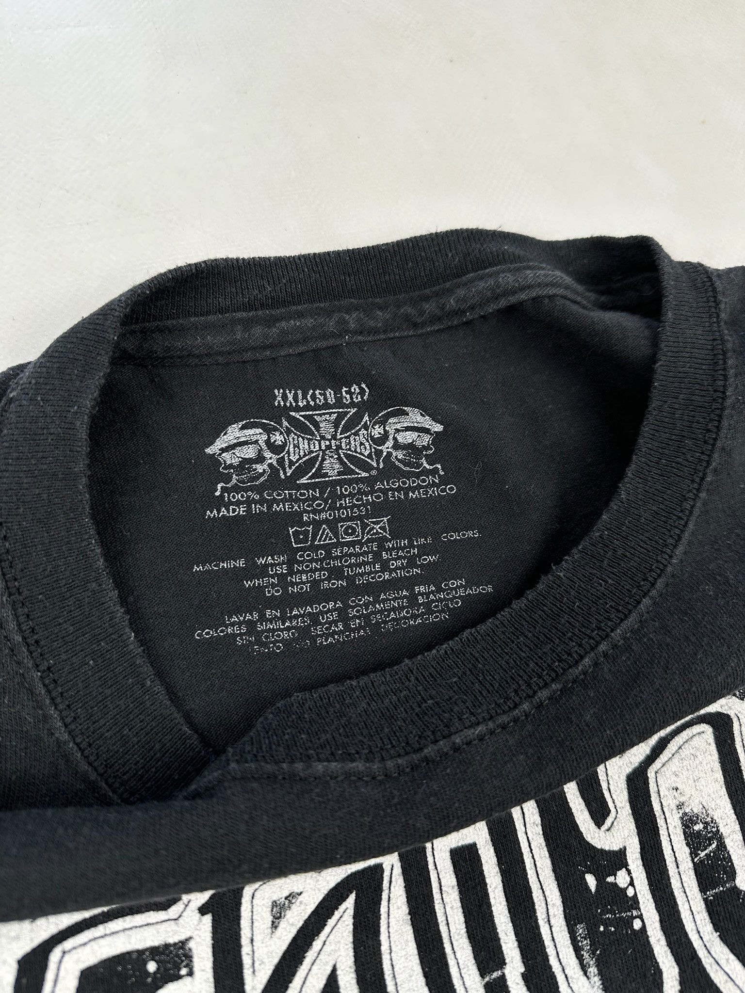 Affliction × Vintage Vintage Y2K West Coast Choppers Tee Skulls Size US XL / EU 56 / 4 - 4 Thumbnail