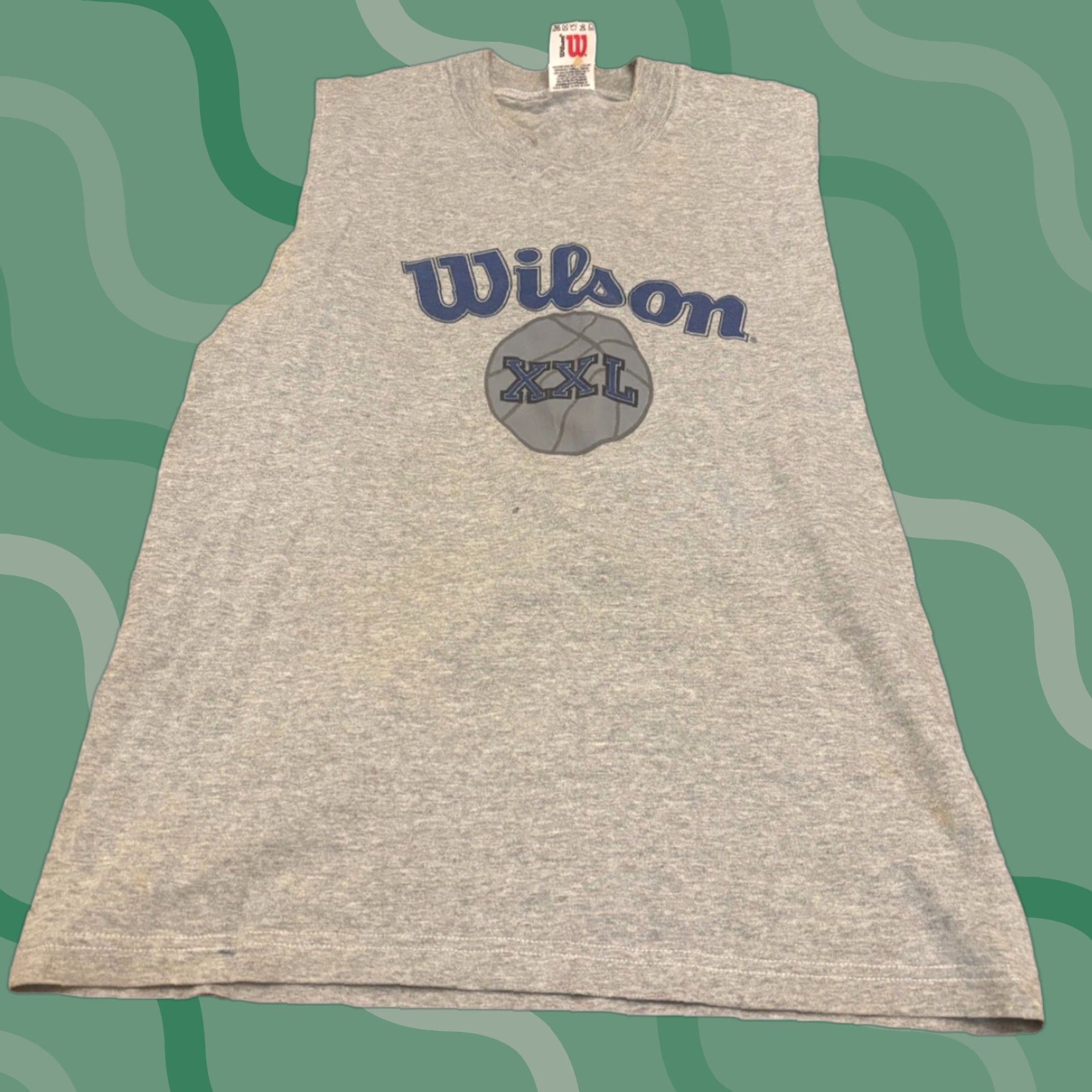 Wilson VINTAGE Wilson Sporting Goods Company Tank Top Sz M Crew Neck Sleeveless Cotton Gray 90s Made In Usa Mens T-Shirt Regular Fit 90s Theme Size US M / EU 48-50 / 2 - 1 Thumbnail