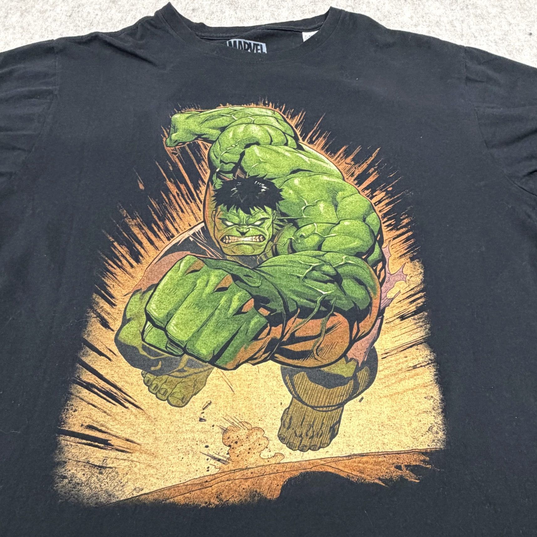 Vintage Marvel Hulk Shirt Mens 2XL Black Graphic Short Sleeve Crewneck T-Shirt Size US XXL / EU 58 / 5 - 2 Thumbnail
