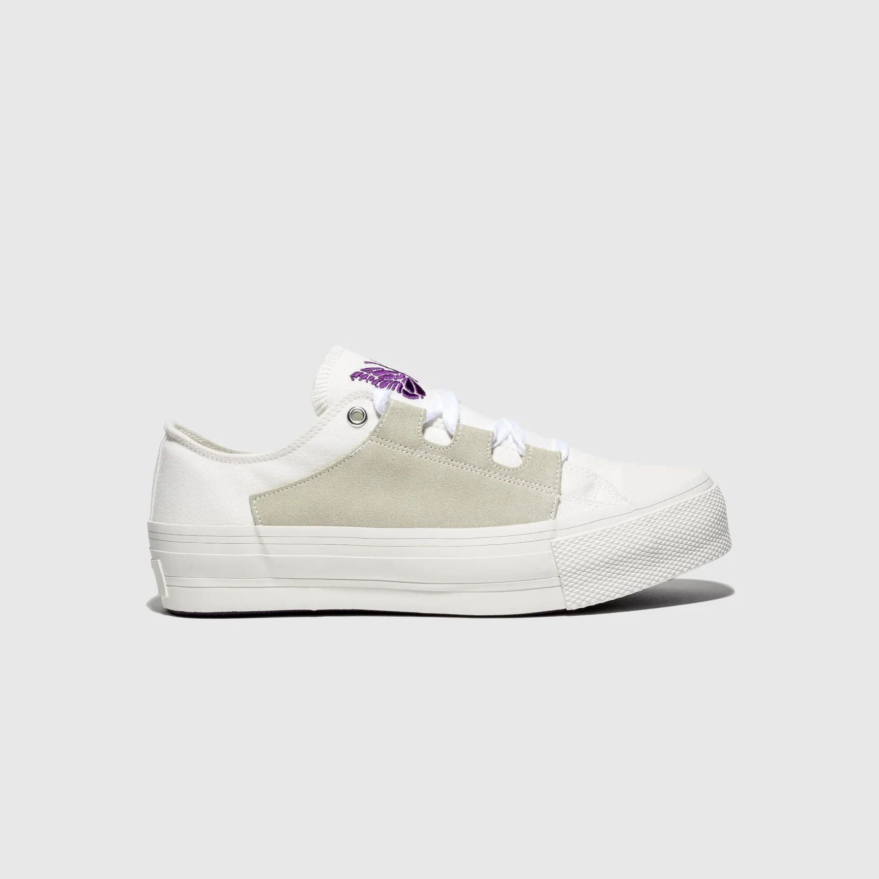 image of Needles Asymmetric Ghillie Sneaker in White, Men's (Size 11)