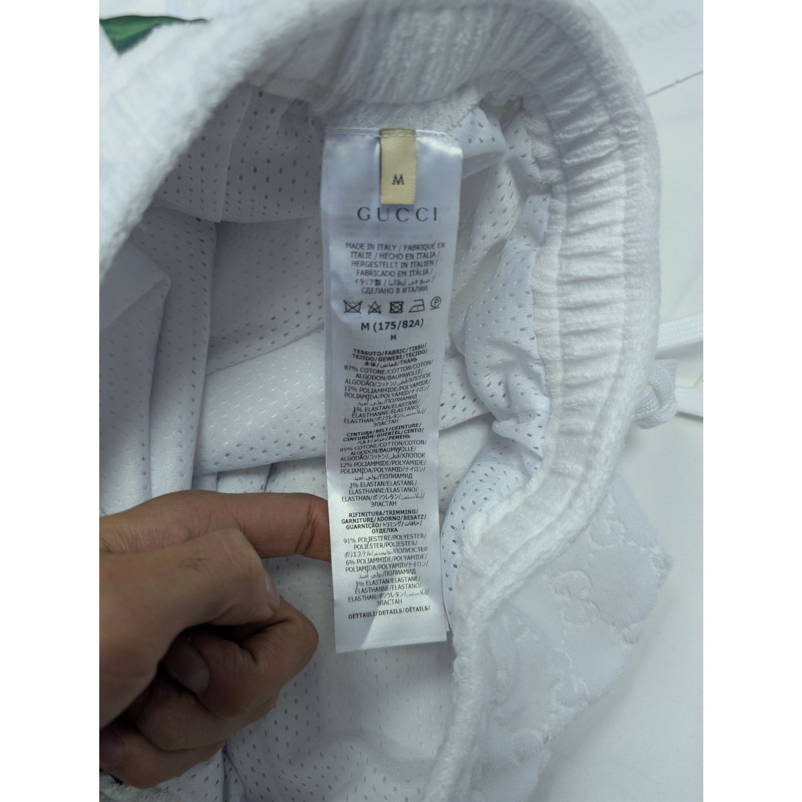 Gucci o1rshd1 GG Cotton Terry Cloth Jogging Pants in White Size US 32 / EU 48 - 16 Thumbnail