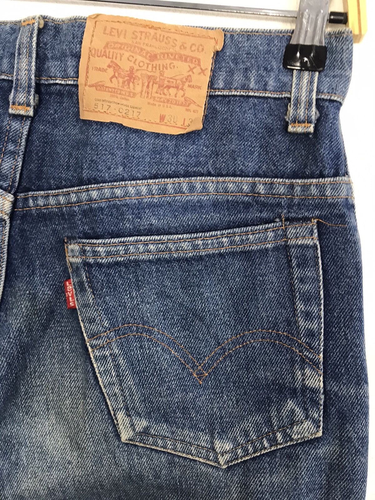 Levi's Vintage Clothing Levi's Lot 517-0217 Indigo Denim Jeans Relaxed Tapered Size US 29 - 3 Thumbnail