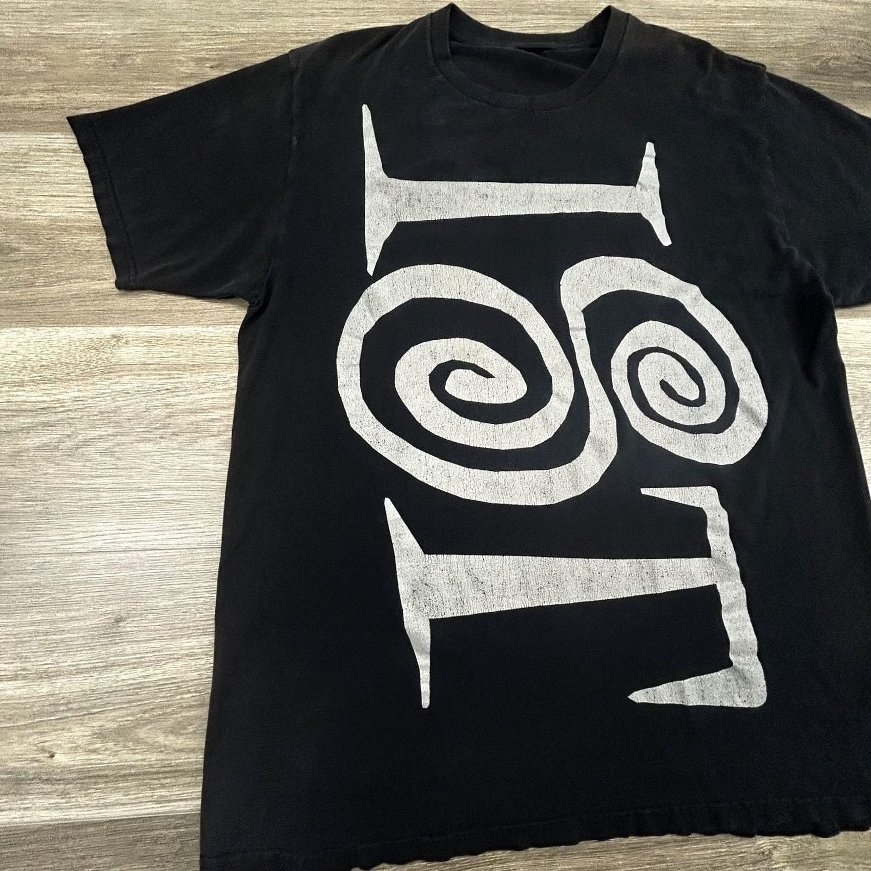 Vintage Stussy Studdy Shirt Mens L Black Graphic Print Tee Art Y2K Crew Neck Short Sleeve Lightweight Cotton Jersey 90s Abstract Front Logo Mens Size US L / EU 52-54 / 3 - 3 Thumbnail