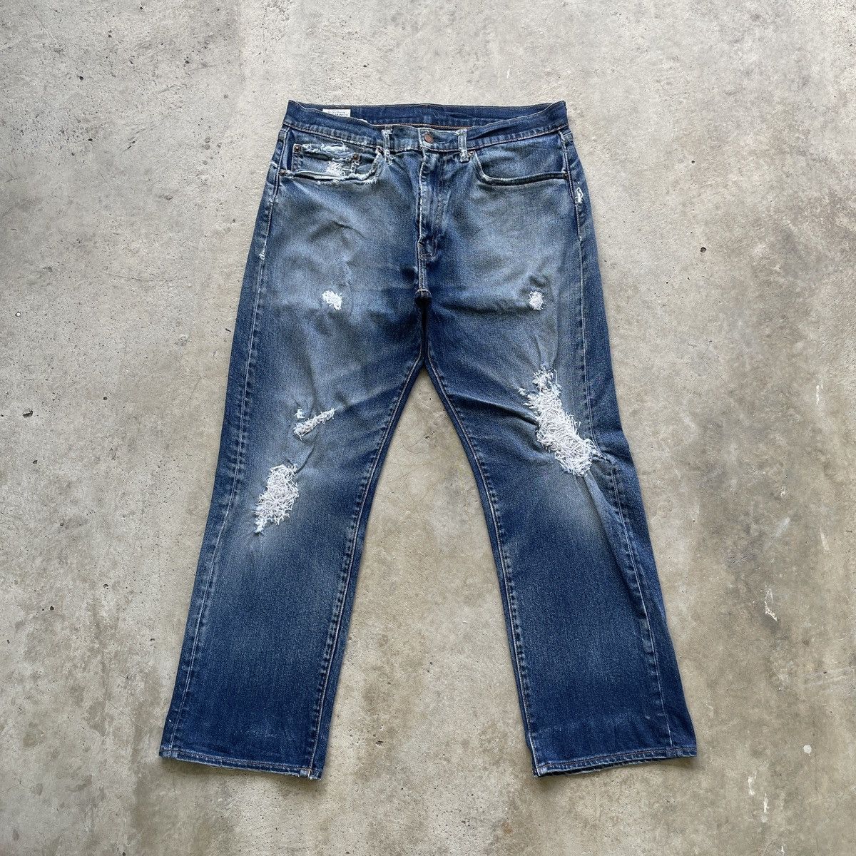 Levi's Vintage Levi’s 505 Big E THRASHED Jean Faded Denim Pants W34 Size US 34 / EU 50 - 1 Thumbnail