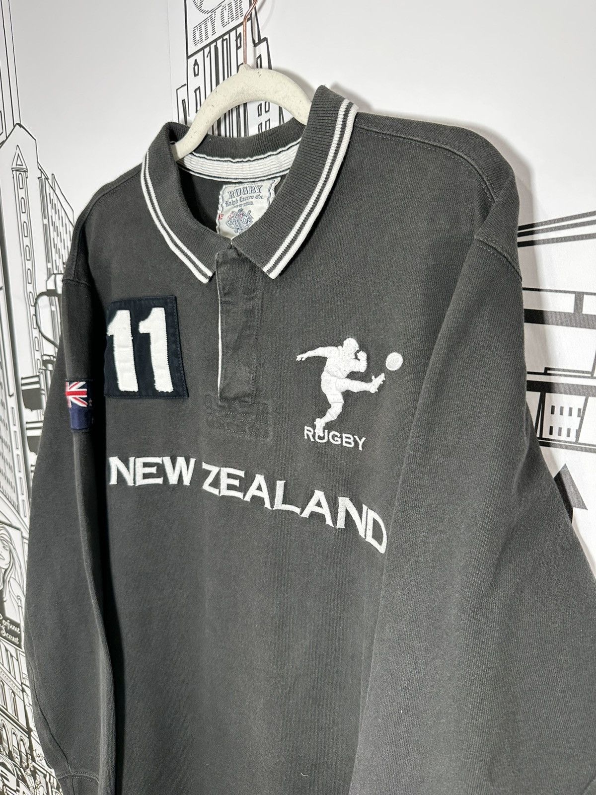 Rugby Ralph Lauren Rugby Ralph Lauren New Zealand Rugby Charcoal Grey XXL Size US XXL / EU 58 / 5 - 2 Thumbnail