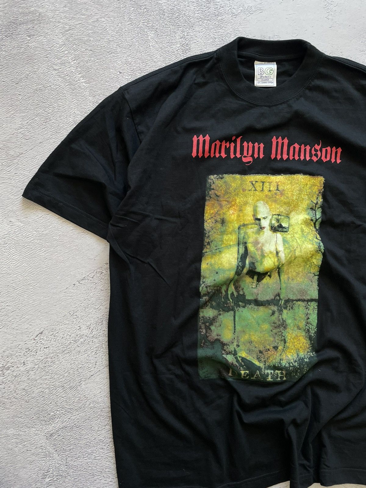 Marilyn Manson VINTAGE! T-Shirt Marilyn Manson 2000’s Death Tarot Wood Rare Size US XL / EU 56 / 4 - 3 Thumbnail