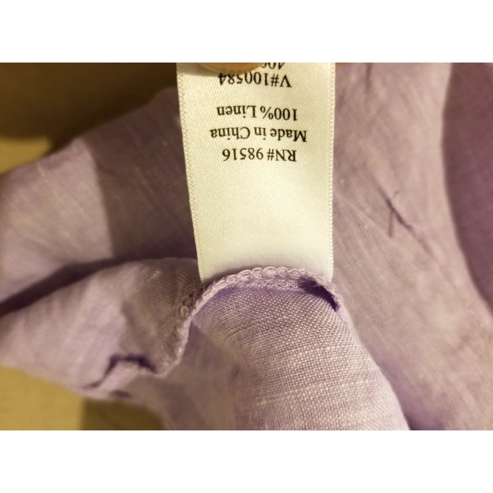 Coldwater Creek VINTAGE Coldwater Creek Blouse Shirt Womens PL Purple Linen Short Dress Size L / US 10 / IT 46 - 6 Thumbnail