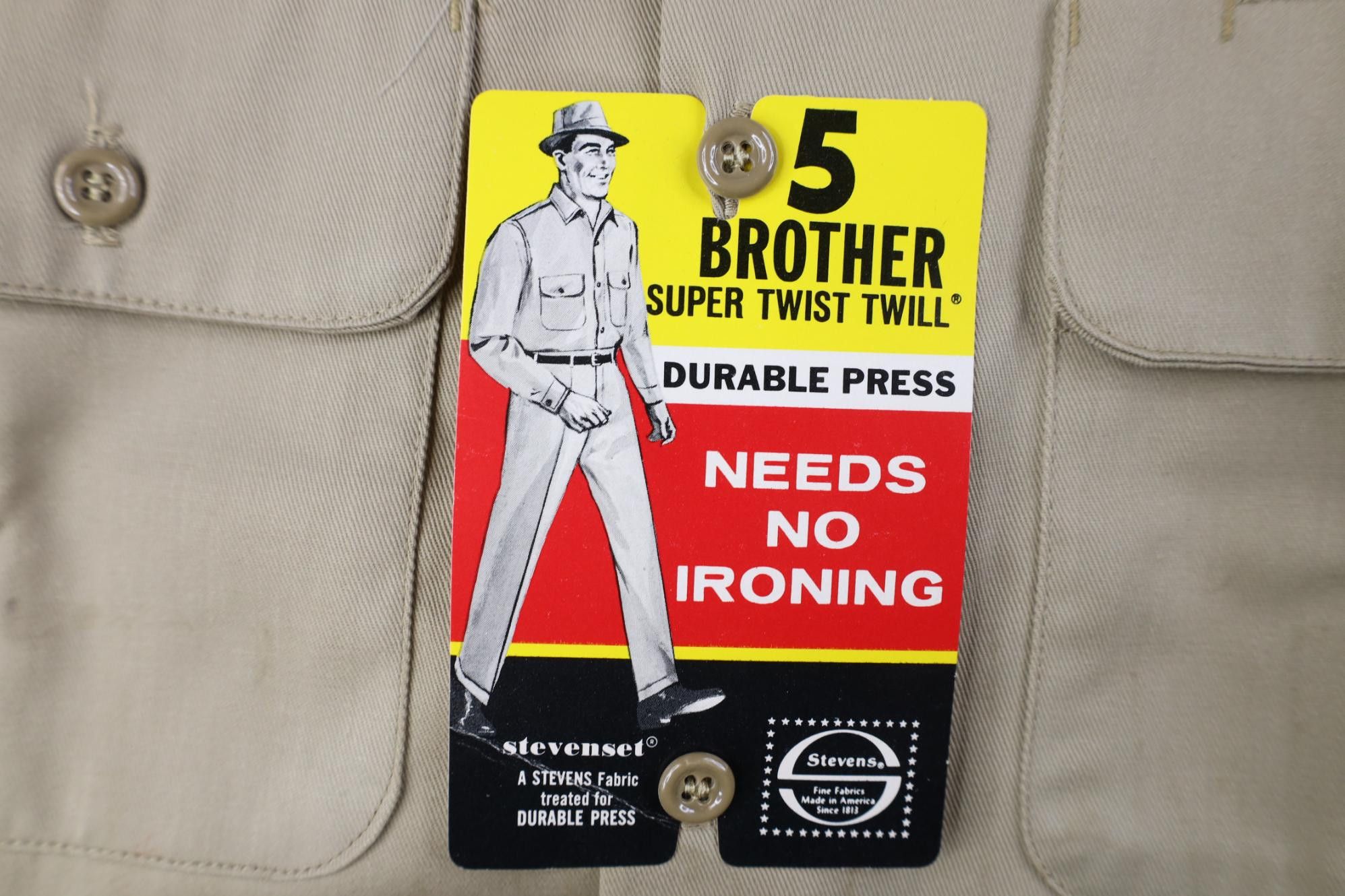 FiveBrother Deadstock Vintage 50s 60s Five Brother Work Button Shirt USA Size US L / EU 52-54 / 3 - 4 Thumbnail