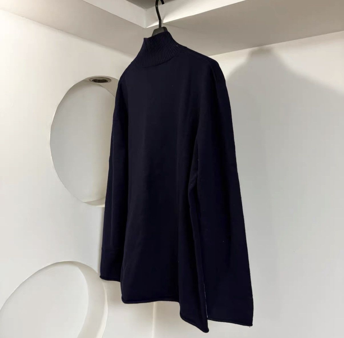 Yohji Yamamoto Yohji Yamamoto YS Mock Neck Navy Long Sleeve Top J29 Size US L / EU 52-54 / 3 - 6 Thumbnail