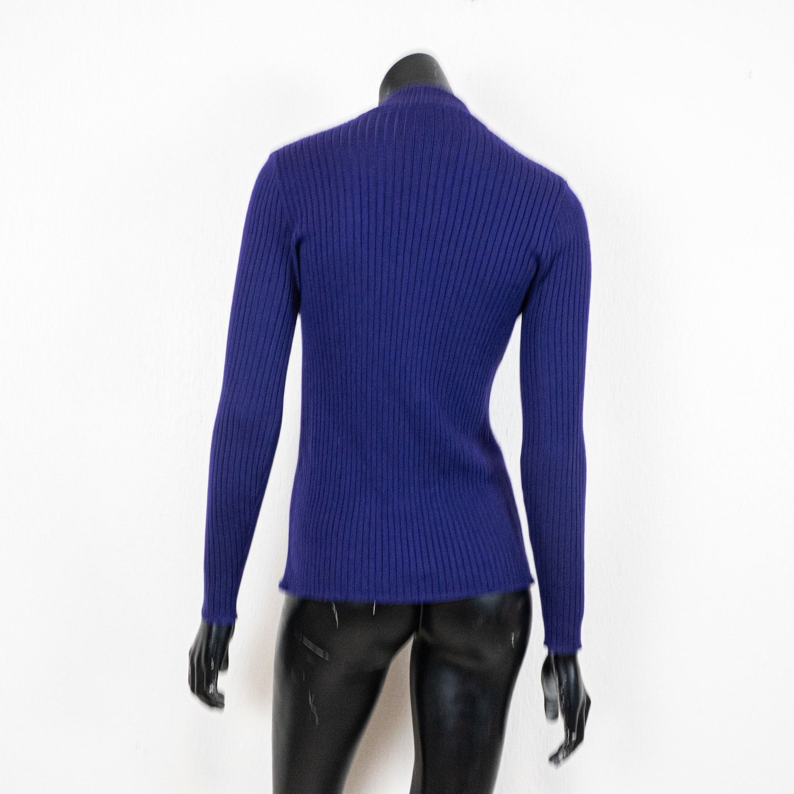 Givenchy Vintage 70s Givenchy Ribbed Knit Cardigan Sweater Cashmere Size S / US 4 / IT 40 - 4 Thumbnail