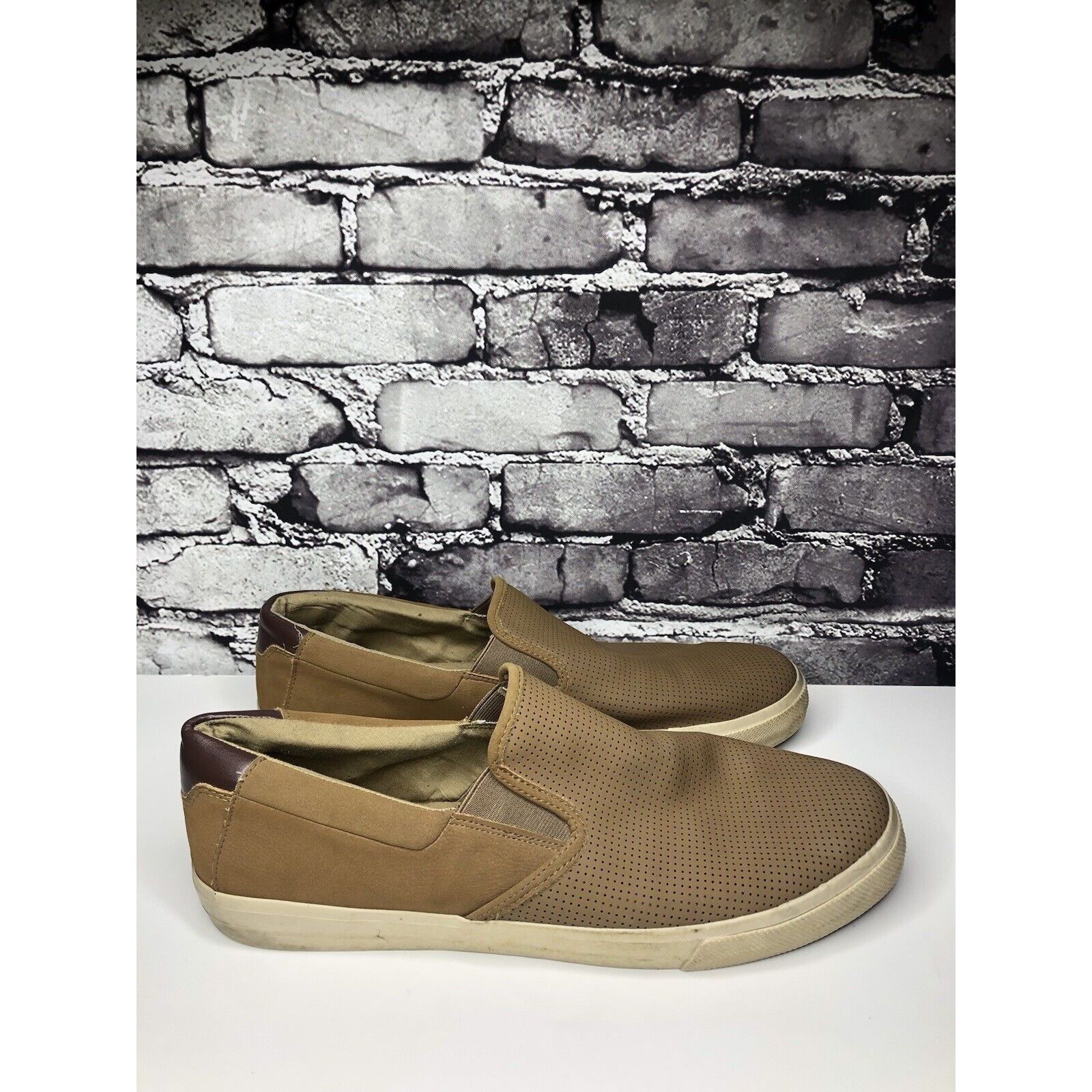 Other Thom McAn Buckley Tan Brown Loafer Slip On Sneaker Shoes Men Size US 13 / EU 46 - 10 Thumbnail